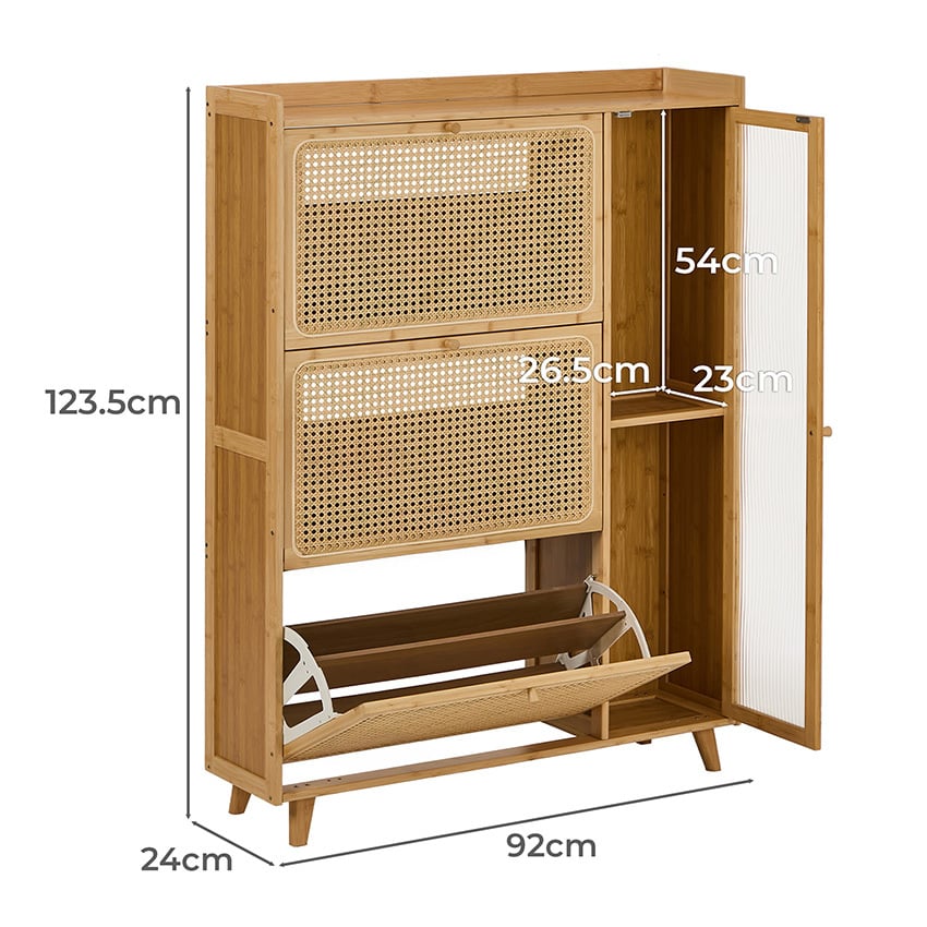 Ylven Bamboo Shoe Cabinet