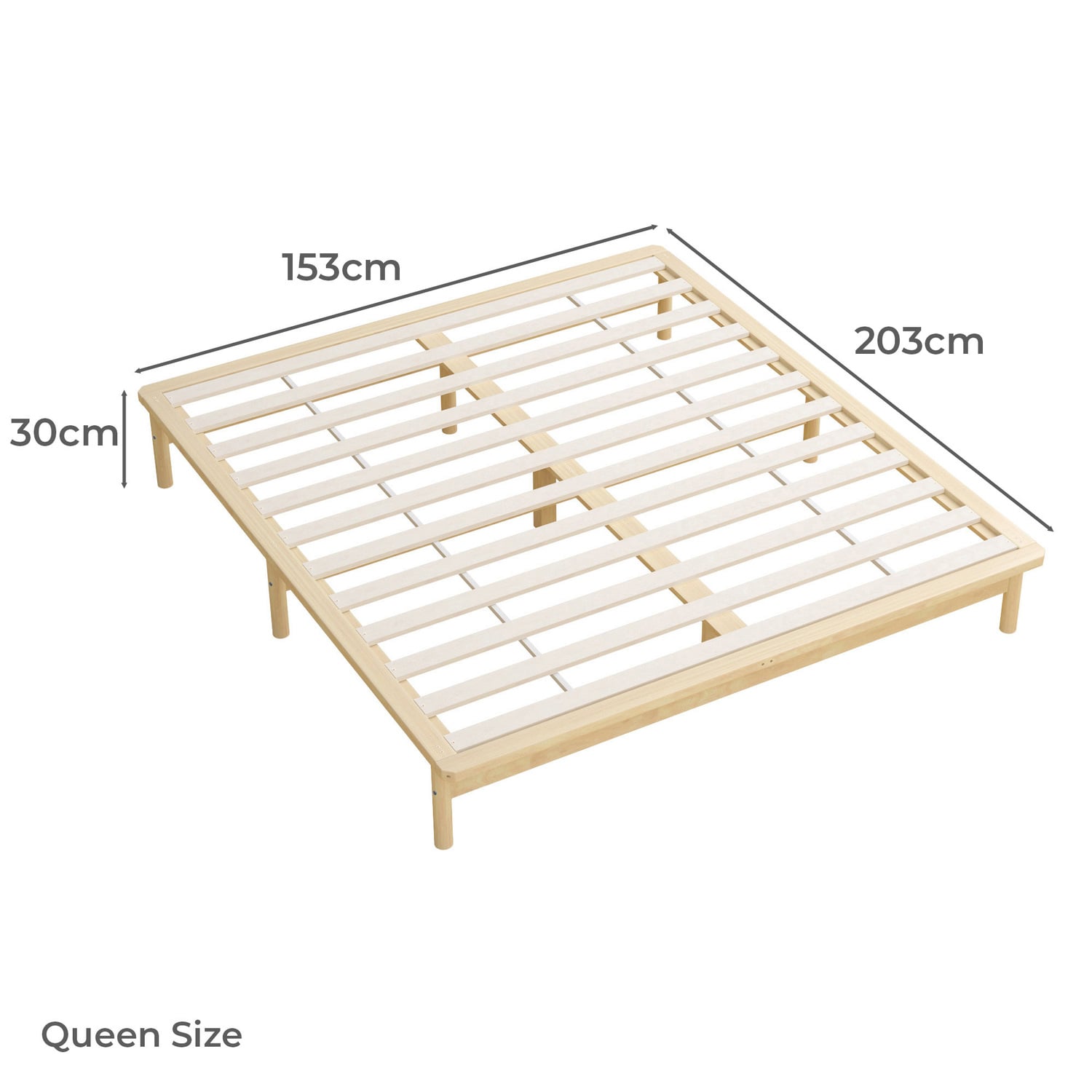 Ellisha Pine Wood Bed Base