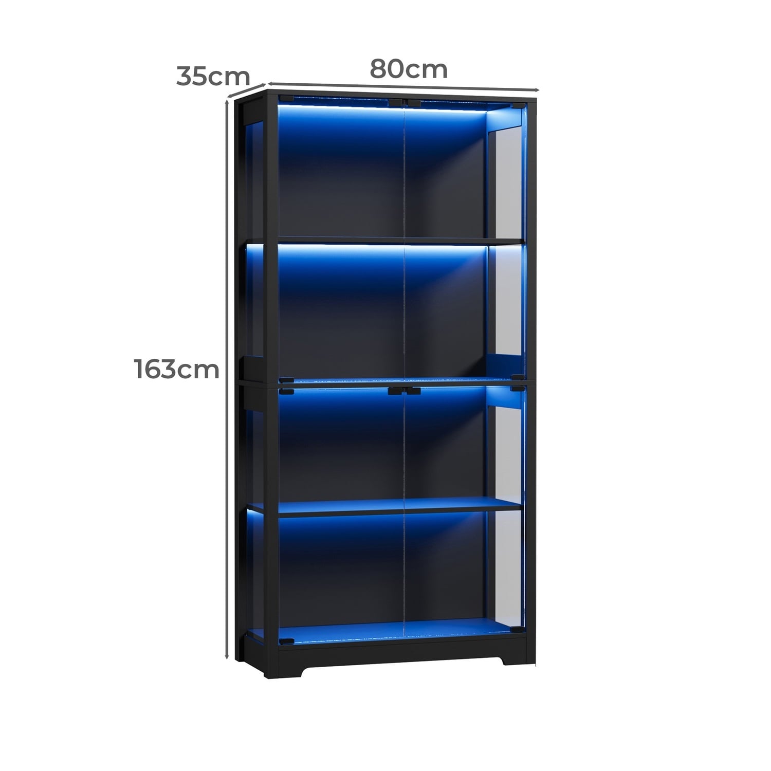 Myles 4 Tier Display Cabinet with LED