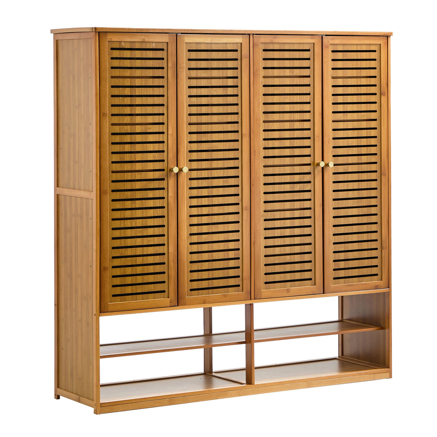 Kaeson 4 Door Bamboo Shoe Cabinet