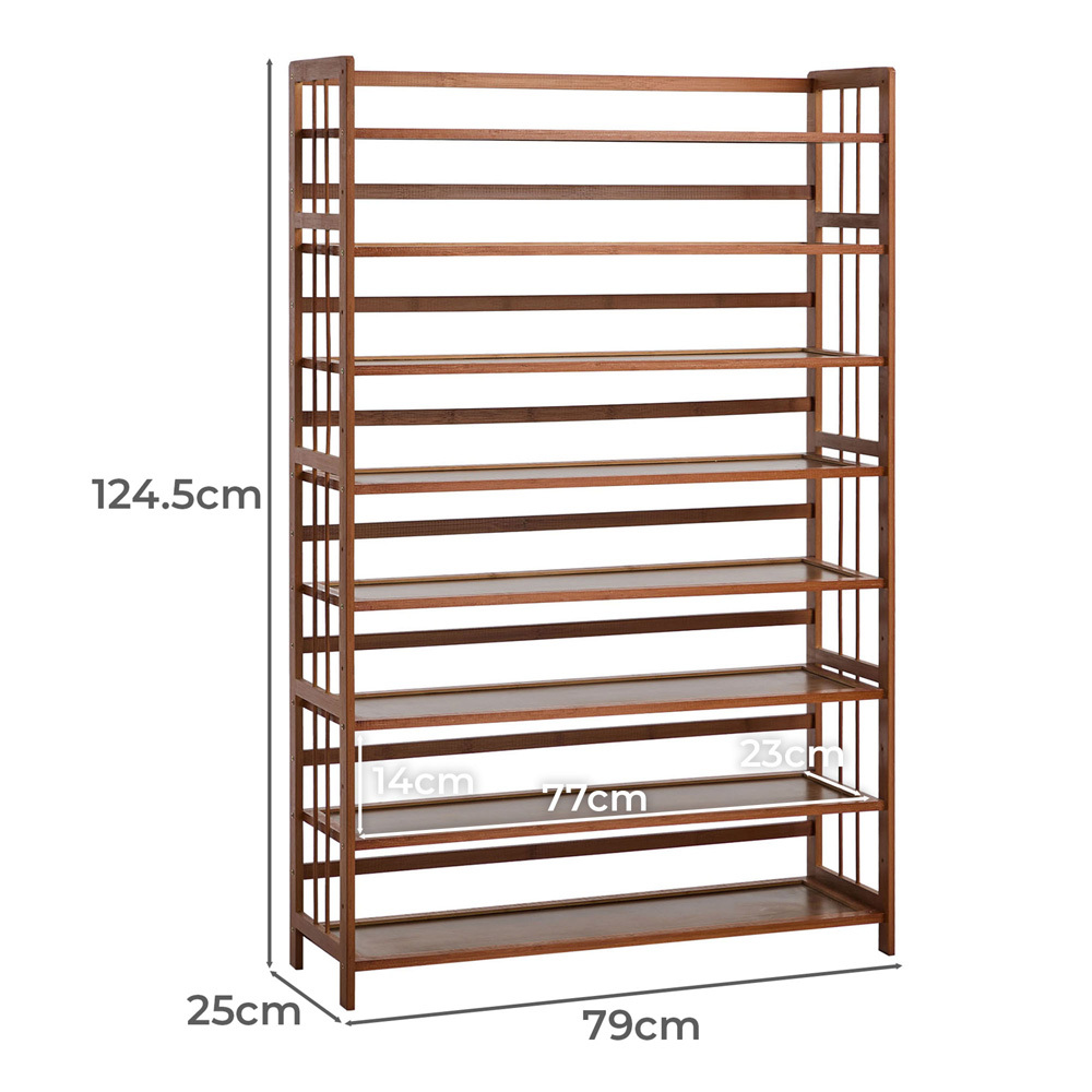 Taylin 8 Tier Bamboo Shoe Rack