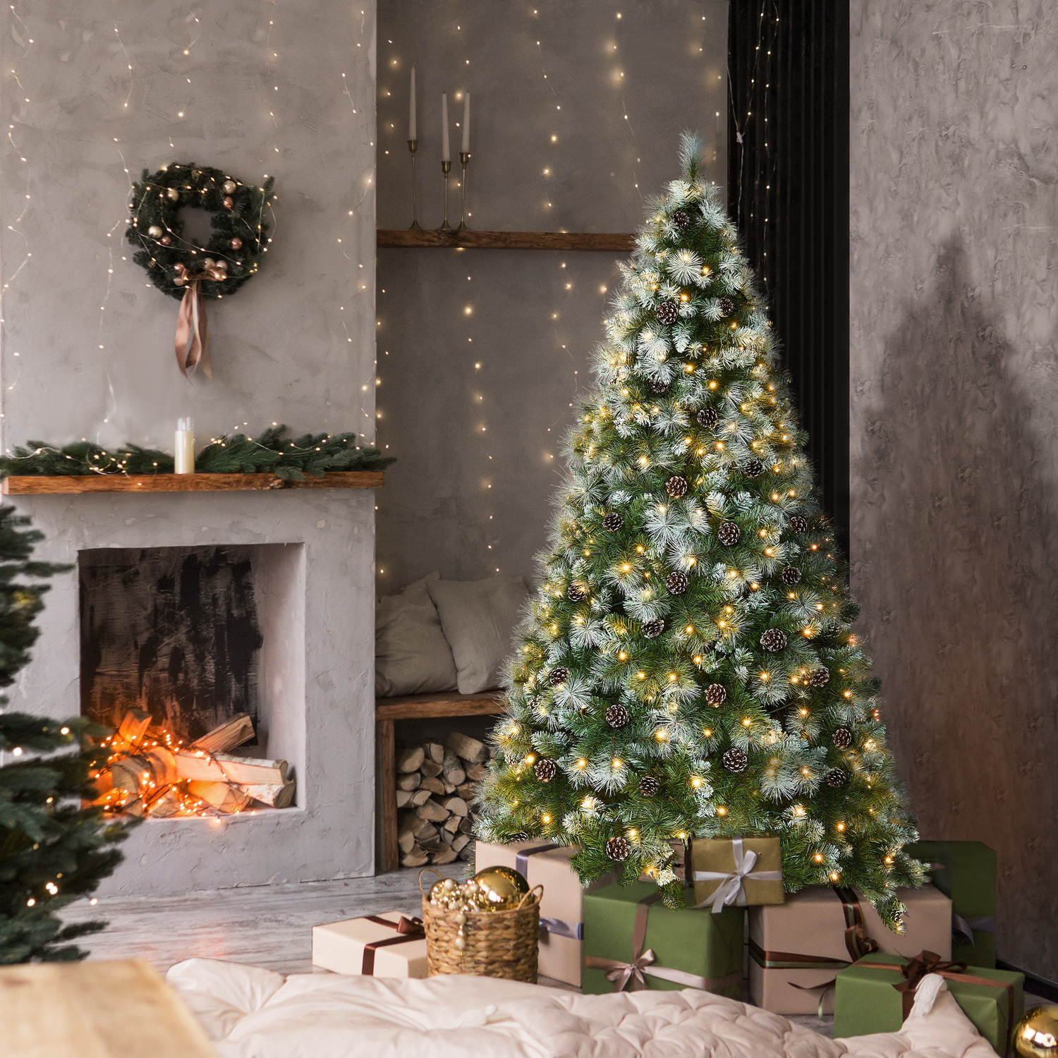 Feliz LED Snowy Christmas Tree