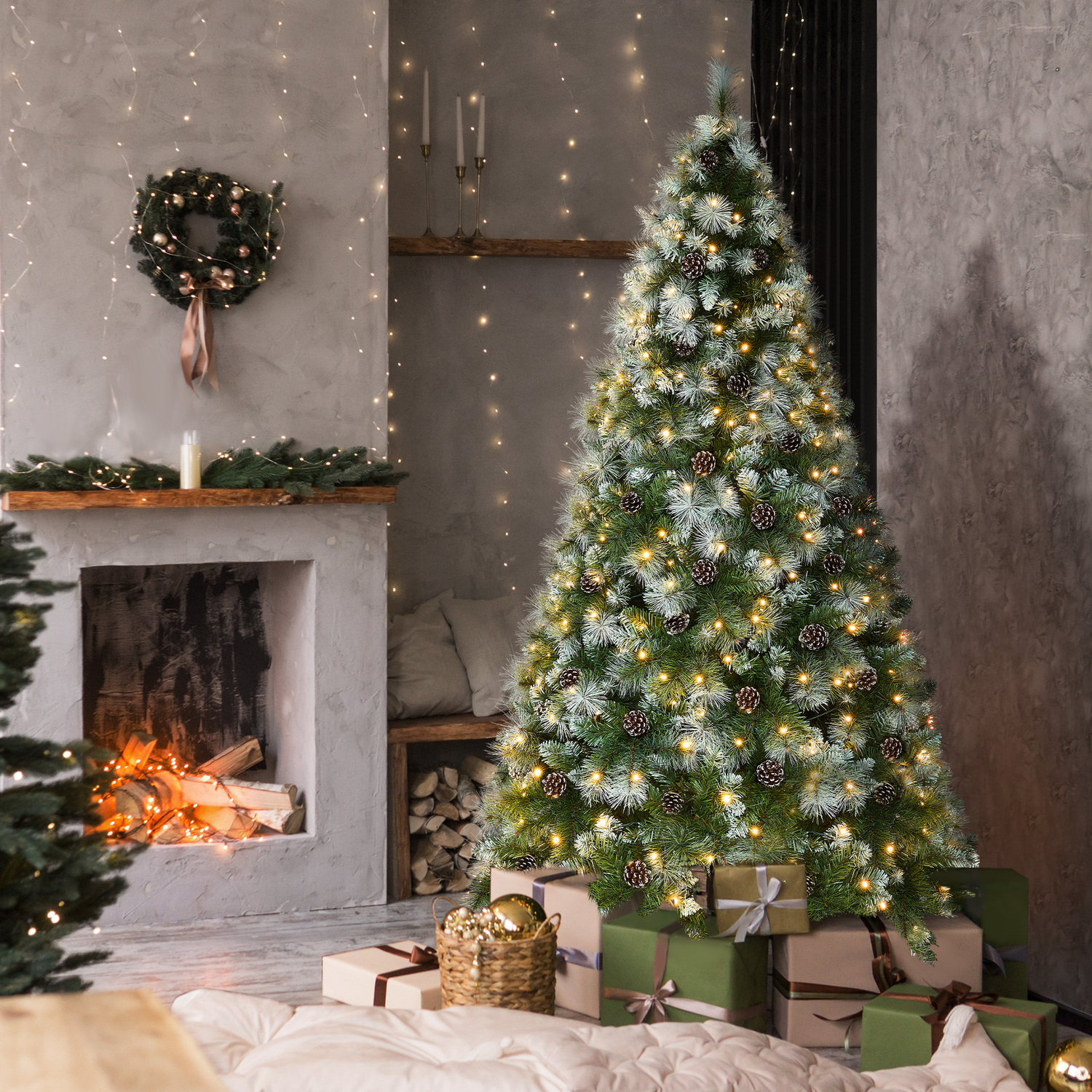 Feliz LED Snowy Christmas Tree