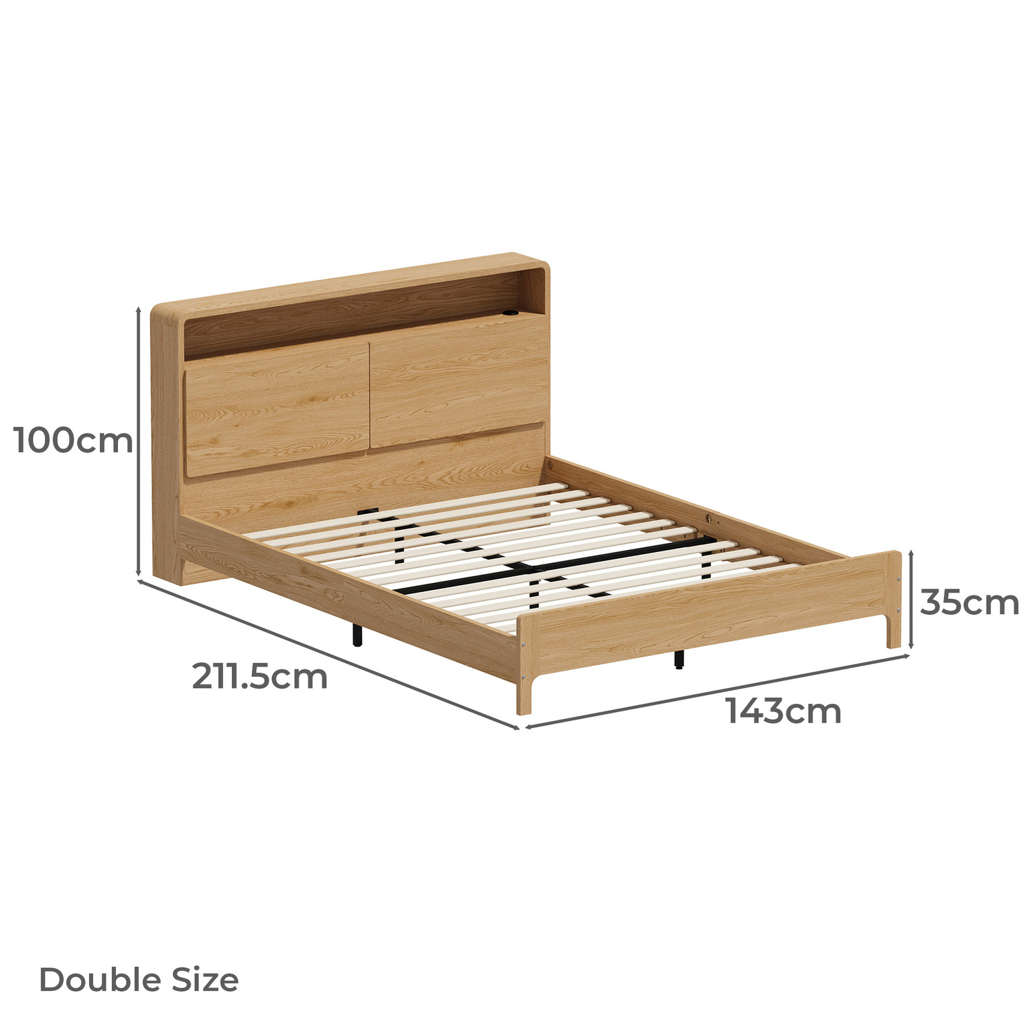 Sloane Bed Frame with USB Port