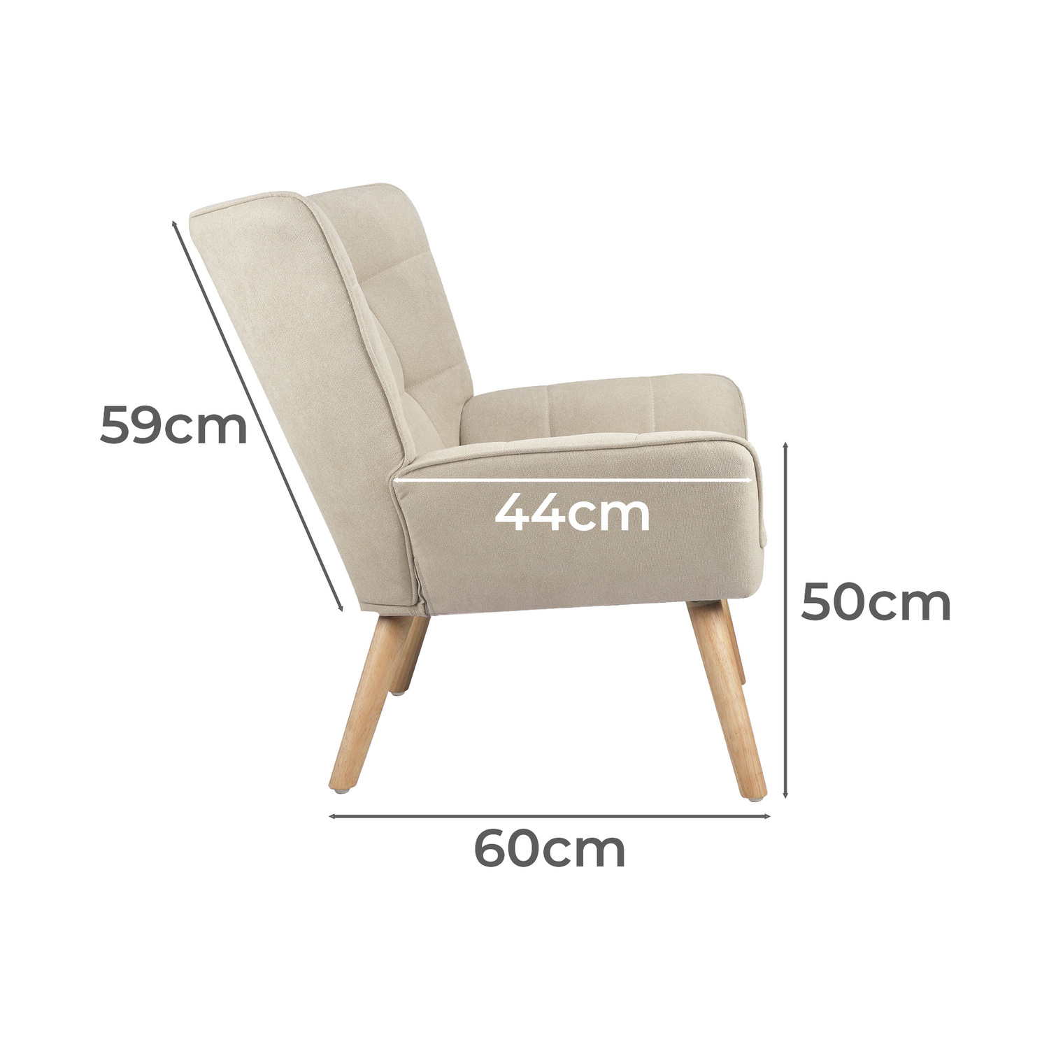 Winthrop Rubberwood Armchair