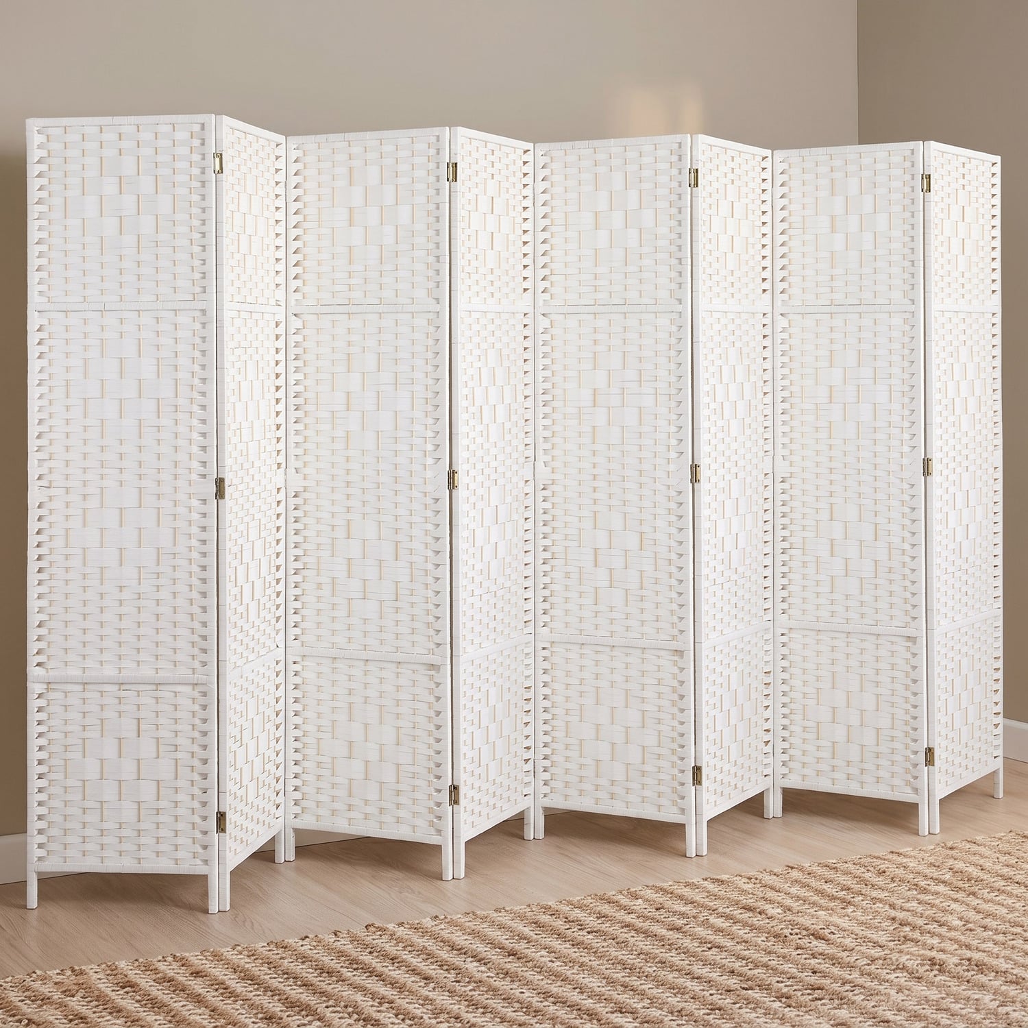 8 Panel Shyla Pine Wood Room Divider