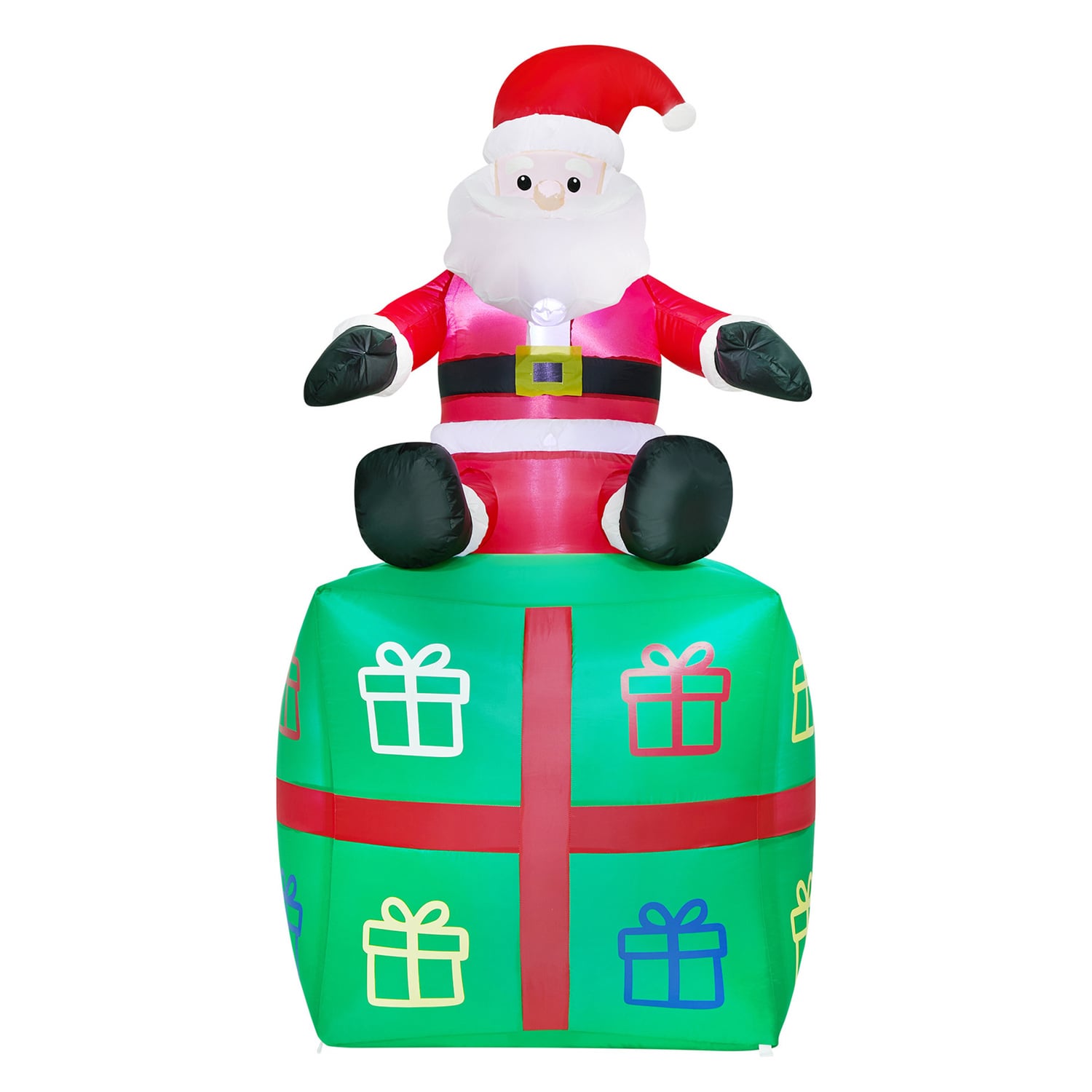 Santa Gift Box LED Inflatable Christmas Decoration