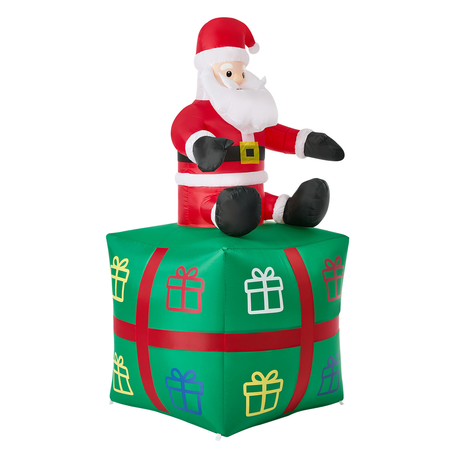 Santa Gift Box LED Inflatable Christmas Decoration
