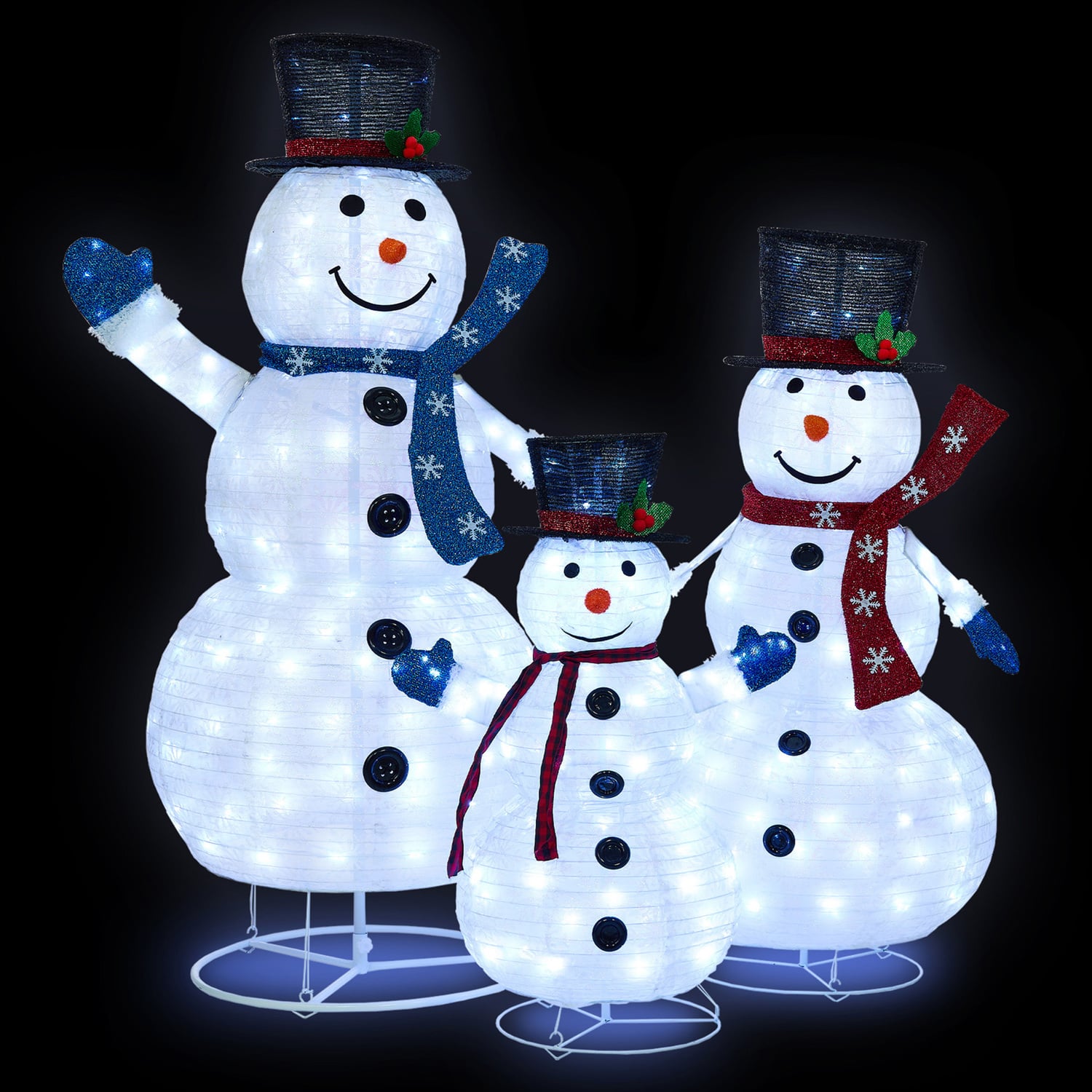 3 Piece Chilly Snowman LED Christmas Decoration Set