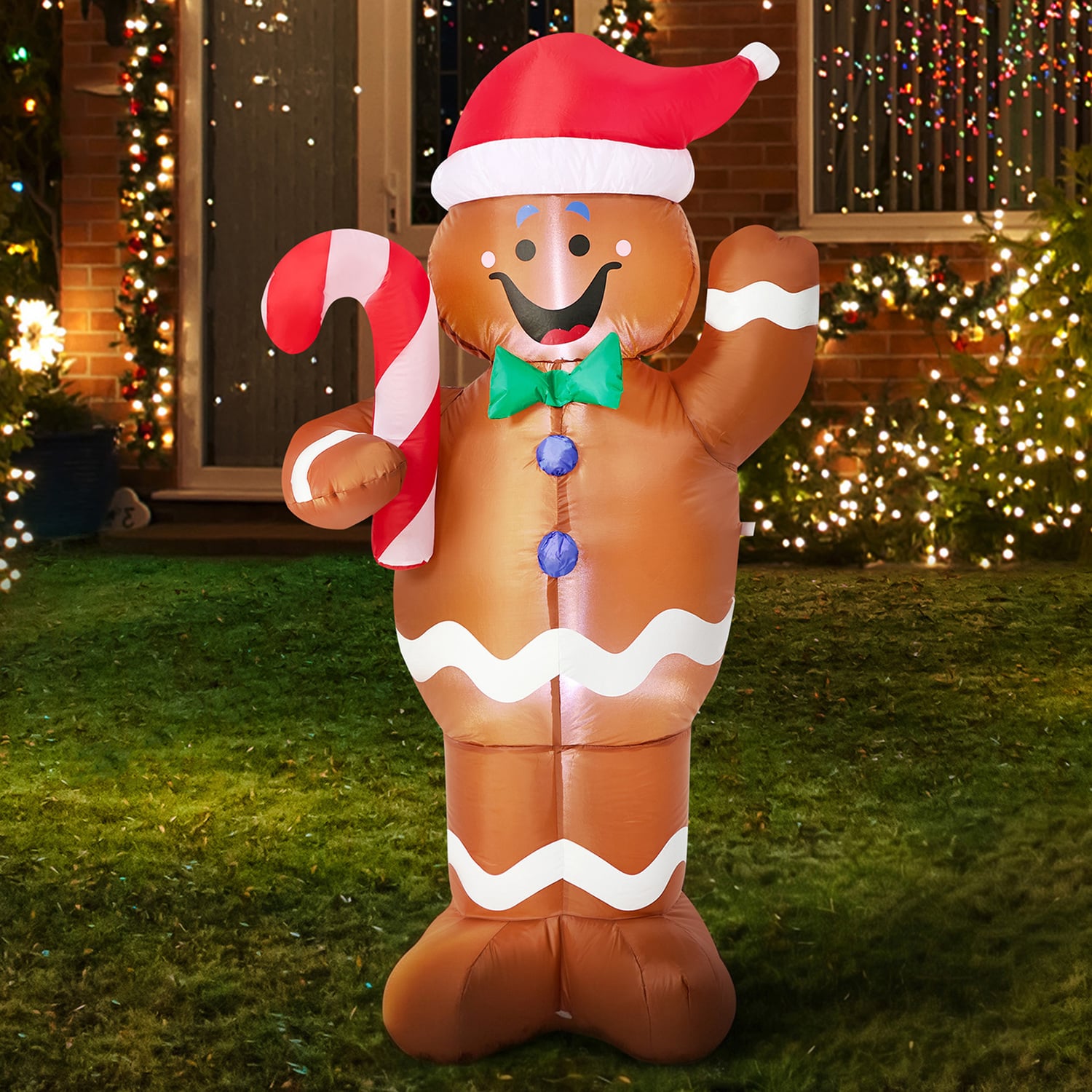 Gingerbread Man LED Inflatable Christmas Decoration