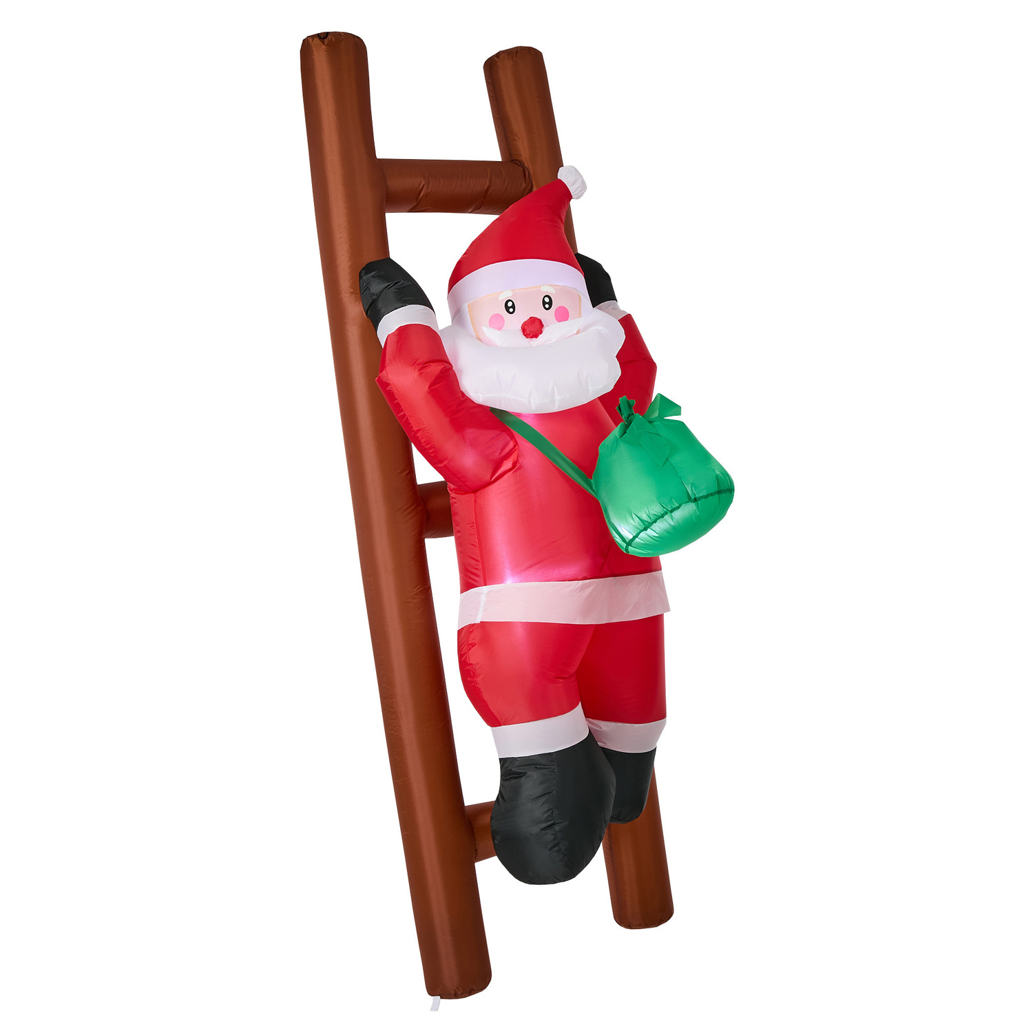Santa Ladder LED Inflatable Christmas Decoration