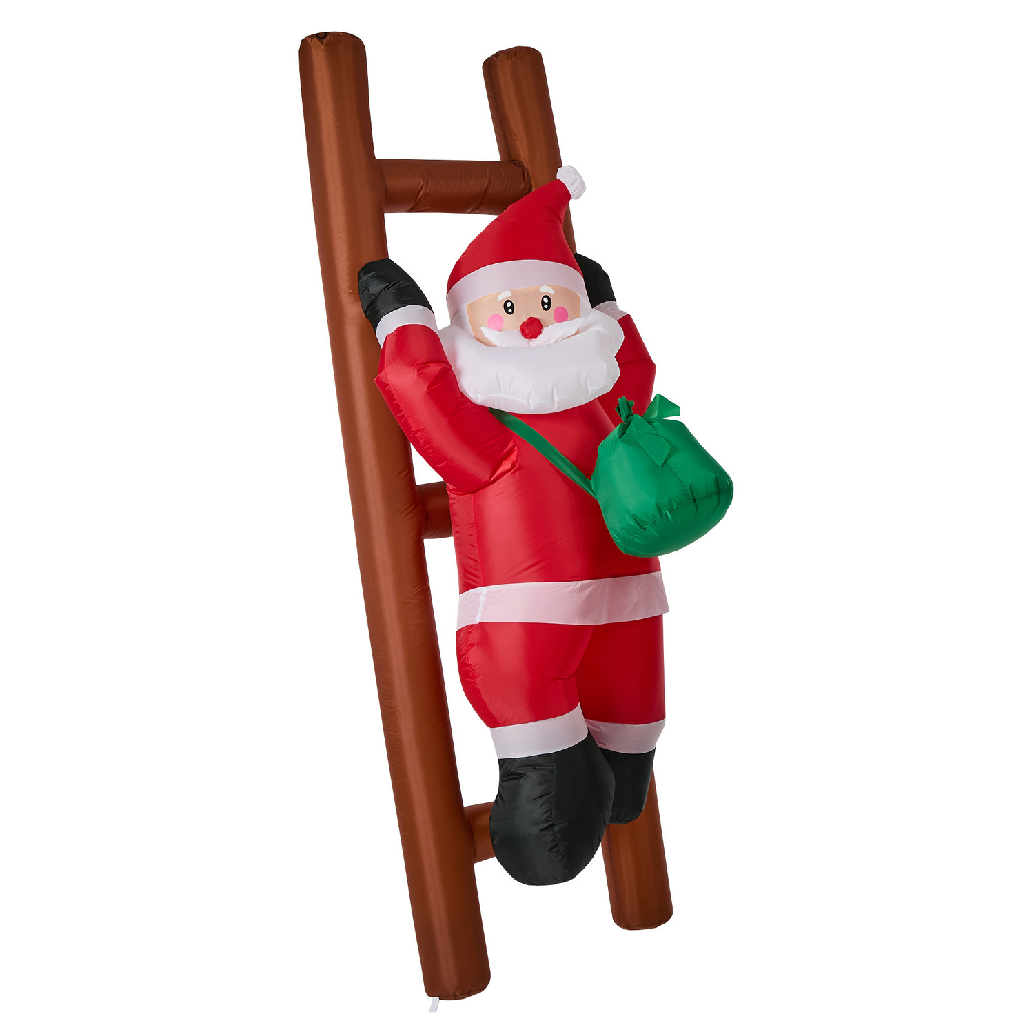 Santa Ladder LED Inflatable Christmas Decoration