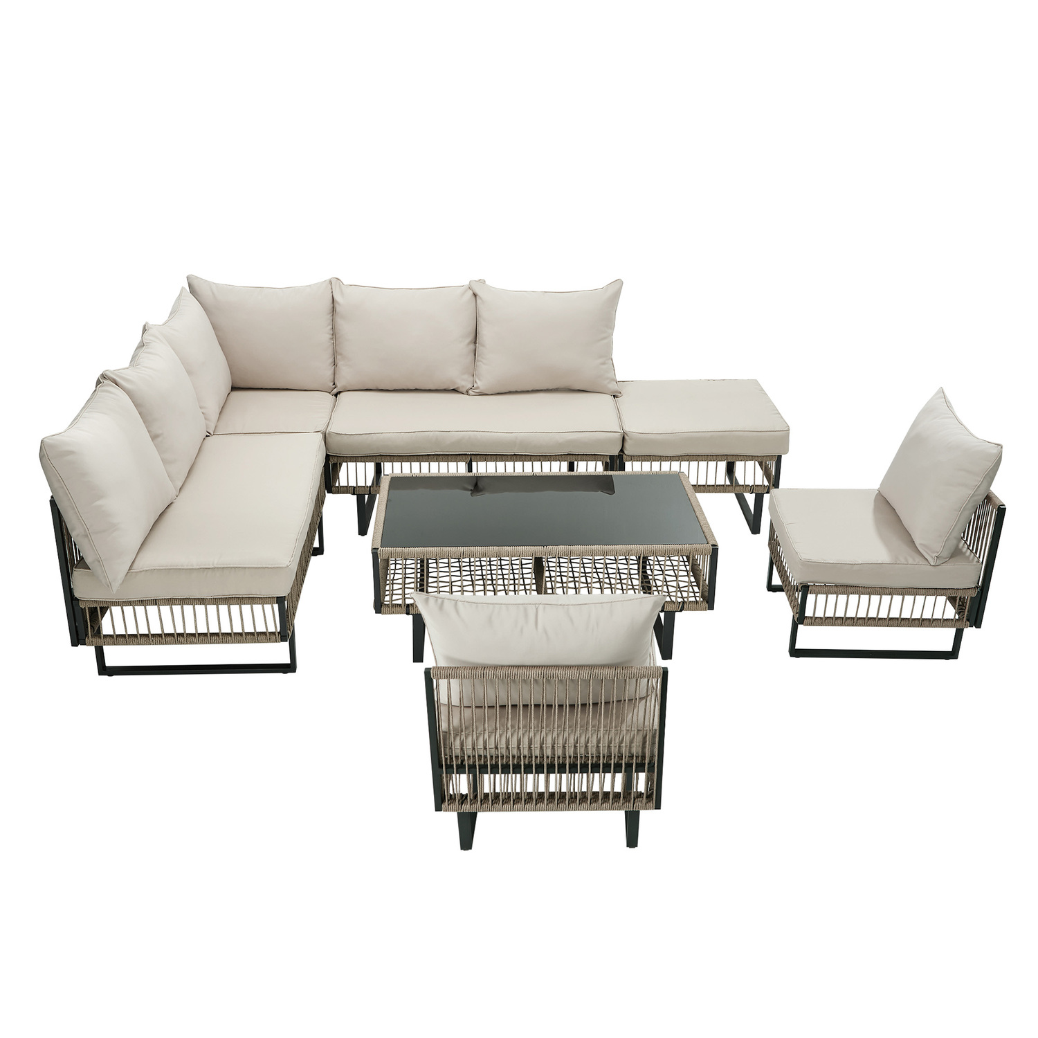 7 Seater Calais Outdoor Modular Lounge Set