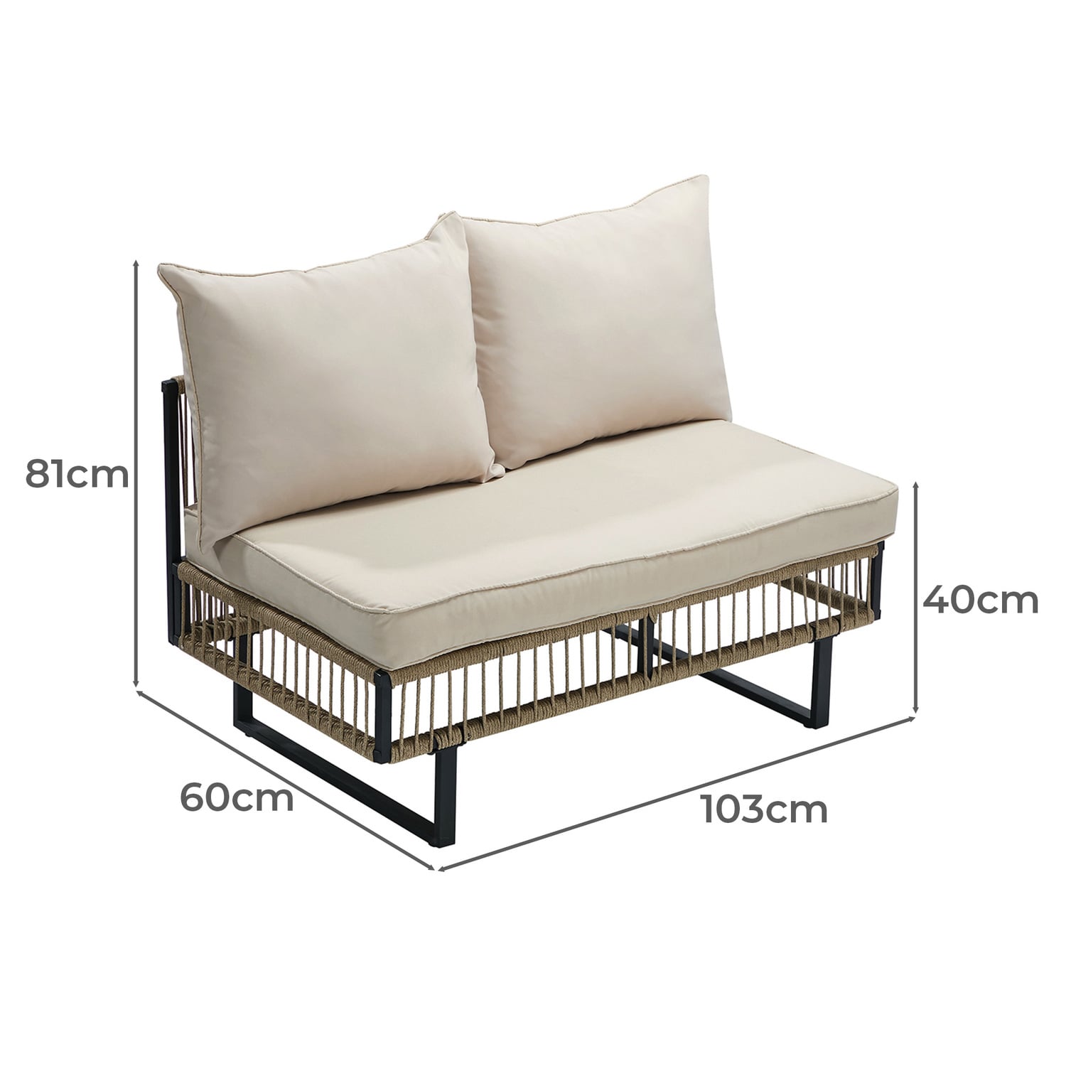 5 Seater Calais Outdoor Modular Lounge Set