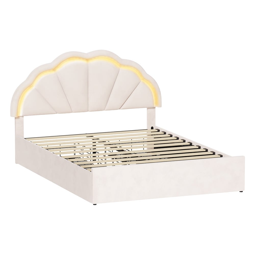 Gothel Upholstered Bed Frame with Underbed Drawers