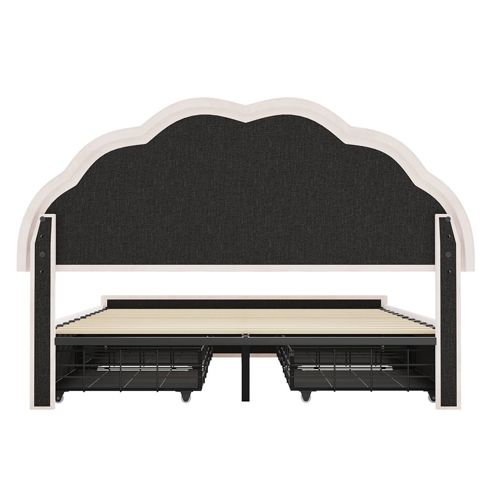 Gothel Upholstered Bed Frame with Underbed Drawers