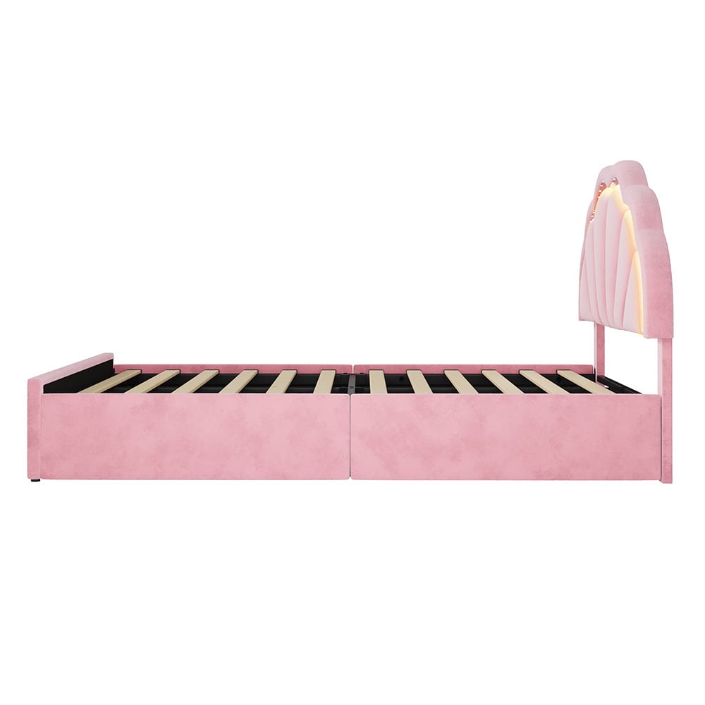 Gothel Upholstered Bed Frame with Underbed Drawers
