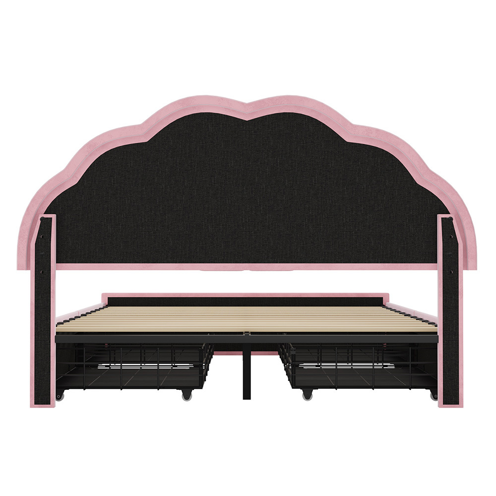 Gothel Upholstered Bed Frame with Underbed Drawers