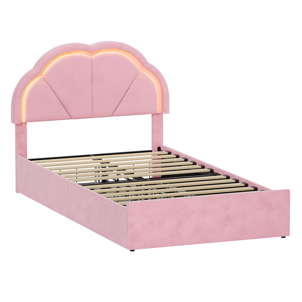 Gothel Upholstered Bed Frame with Underbed Drawers