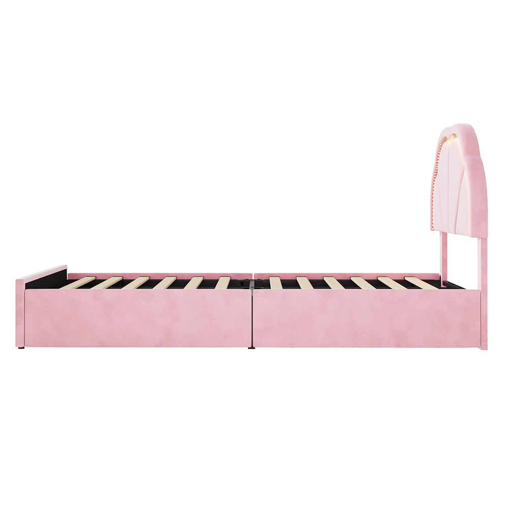 Gothel Upholstered Bed Frame with Underbed Drawers