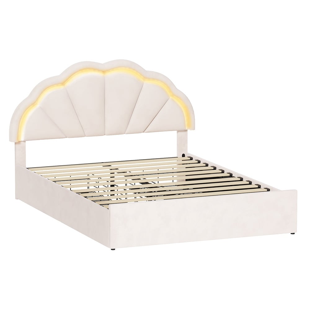 Gothel Upholstered Bed Frame with Underbed Drawers