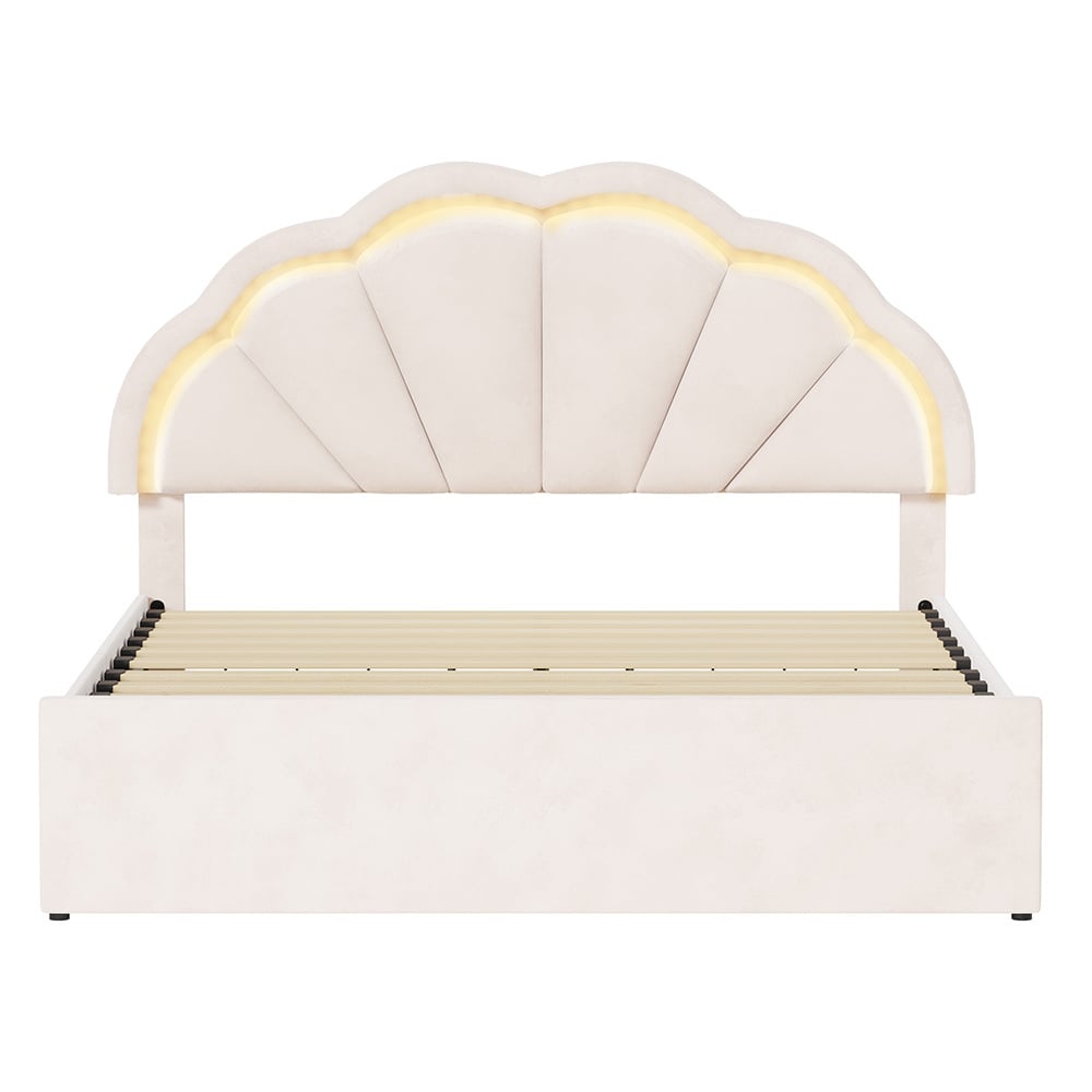 Gothel Upholstered Bed Frame with Underbed Drawers
