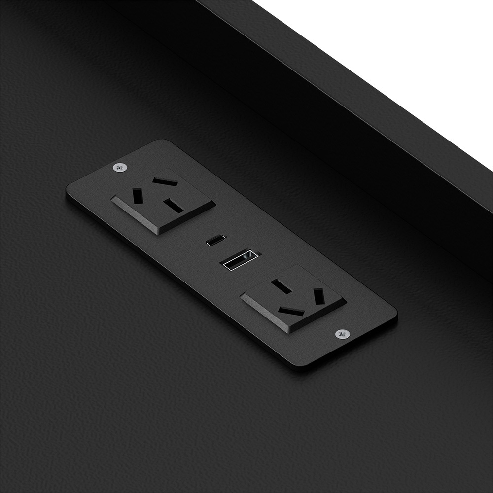 Jacobo 3 Drawer Bedside Table with AC Outlet & USB Port