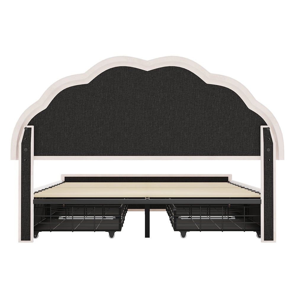 Gothel Upholstered Bed Frame with Underbed Drawers