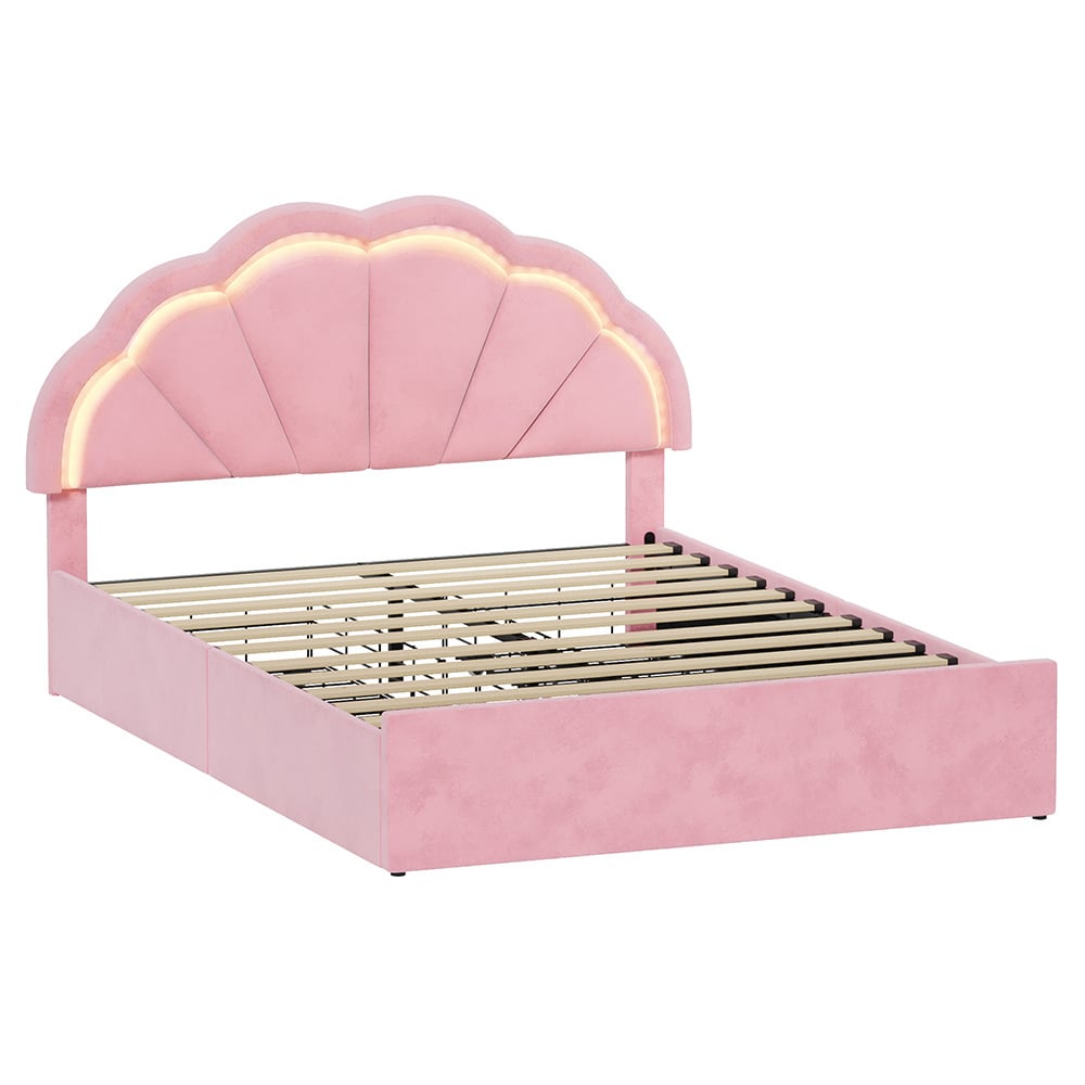 Gothel Upholstered Bed Frame with Underbed Drawers