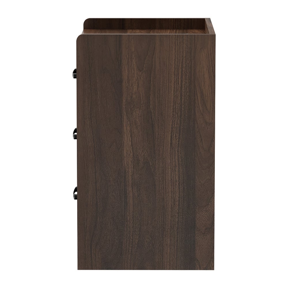 Jacobo 3 Drawer Bedside Table with AC Outlet & USB Port