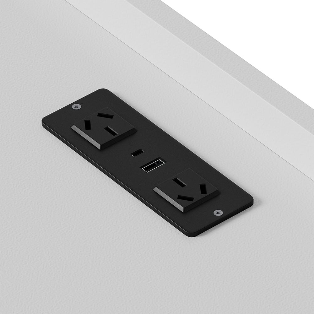 Jacobo 3 Drawer Bedside Table with AC Outlet & USB Port