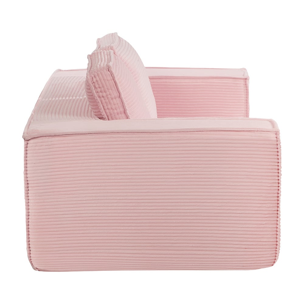 Pink Ella 2 Seater Corduroy Sofa
