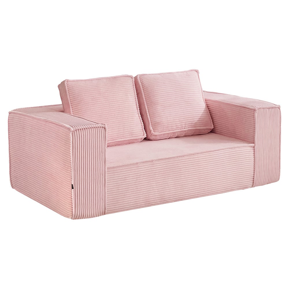 Pink Ella 2 Seater Corduroy Sofa