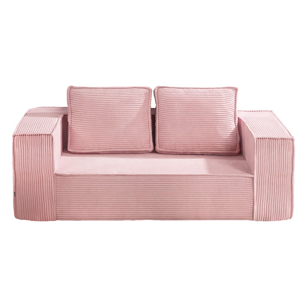 Pink Ella 2 Seater Corduroy Sofa