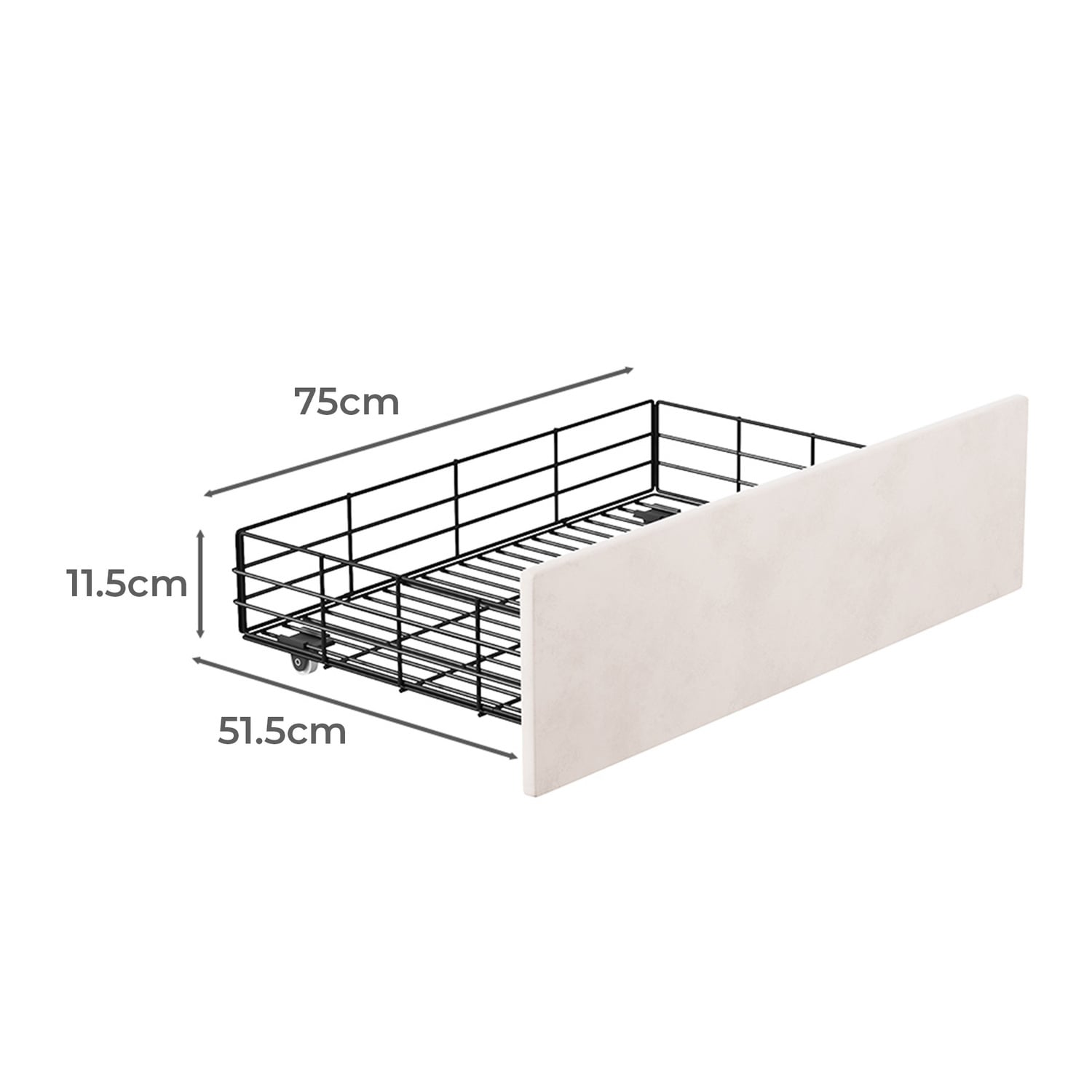 Gothel Upholstered Bed Frame with LED & Underbed Drawers