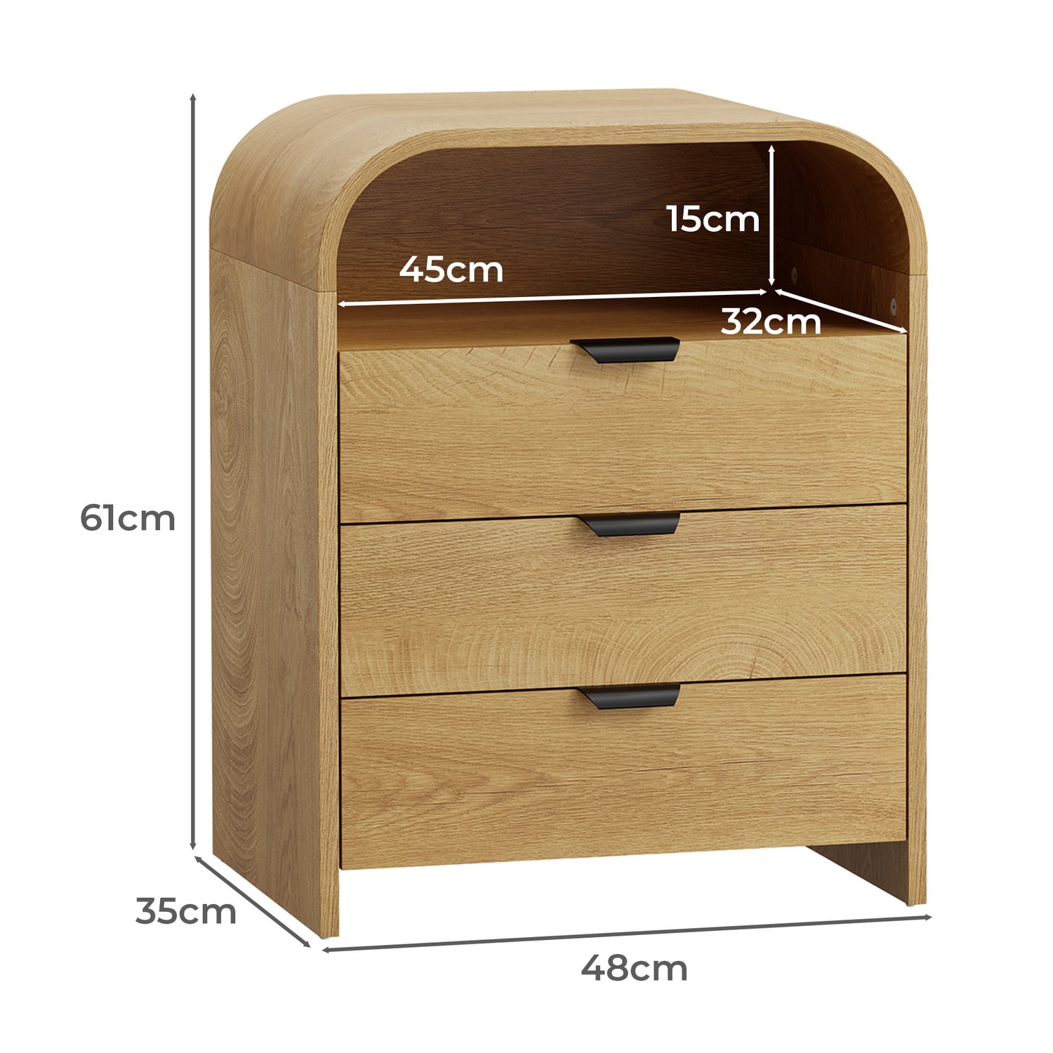 Natural Klien Bedside Table