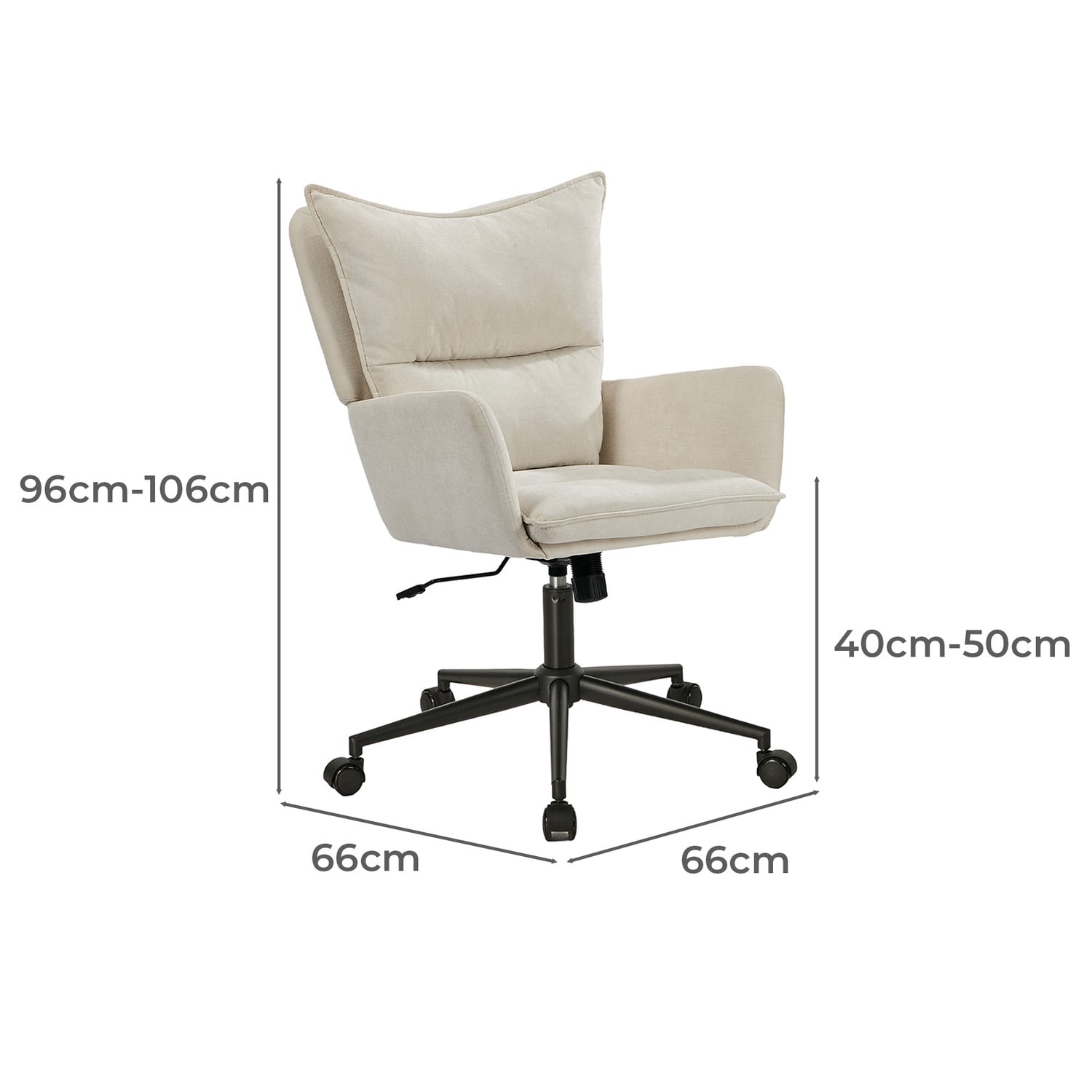 Beige Alecia Upholstered Office Chair
