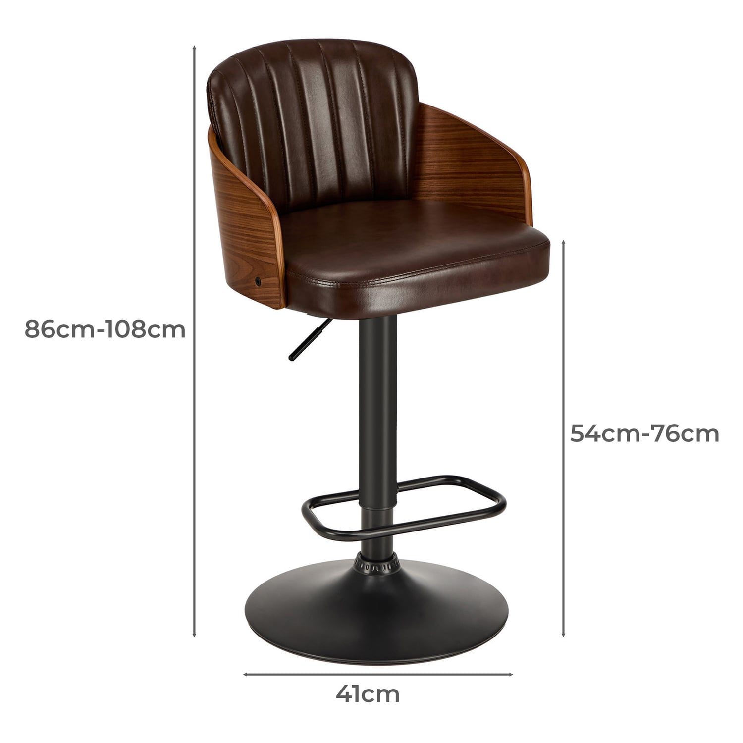 Layne Faux Leather Adjustable Bar Stools