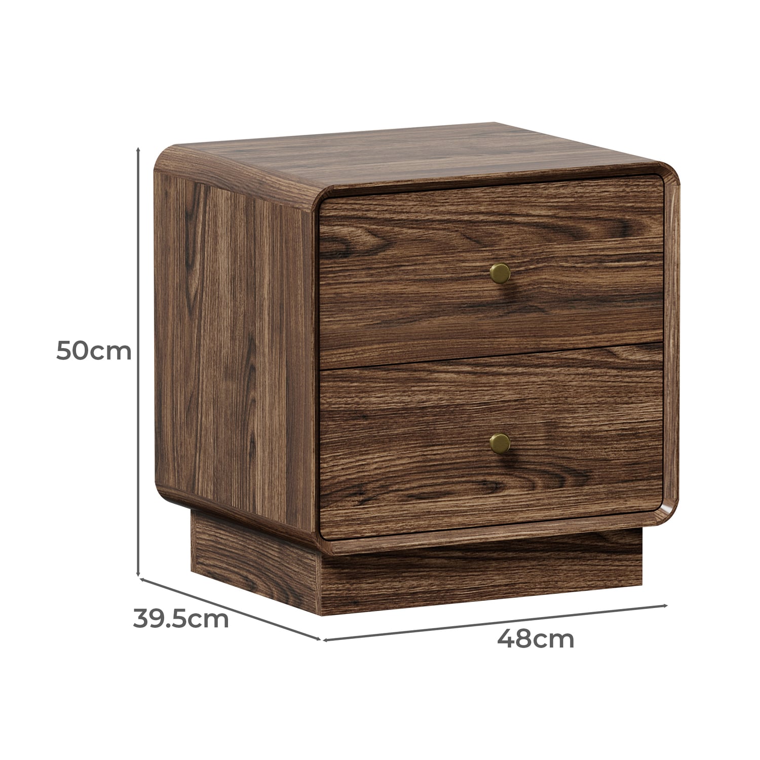 Zara 2 Drawer Bedside Table