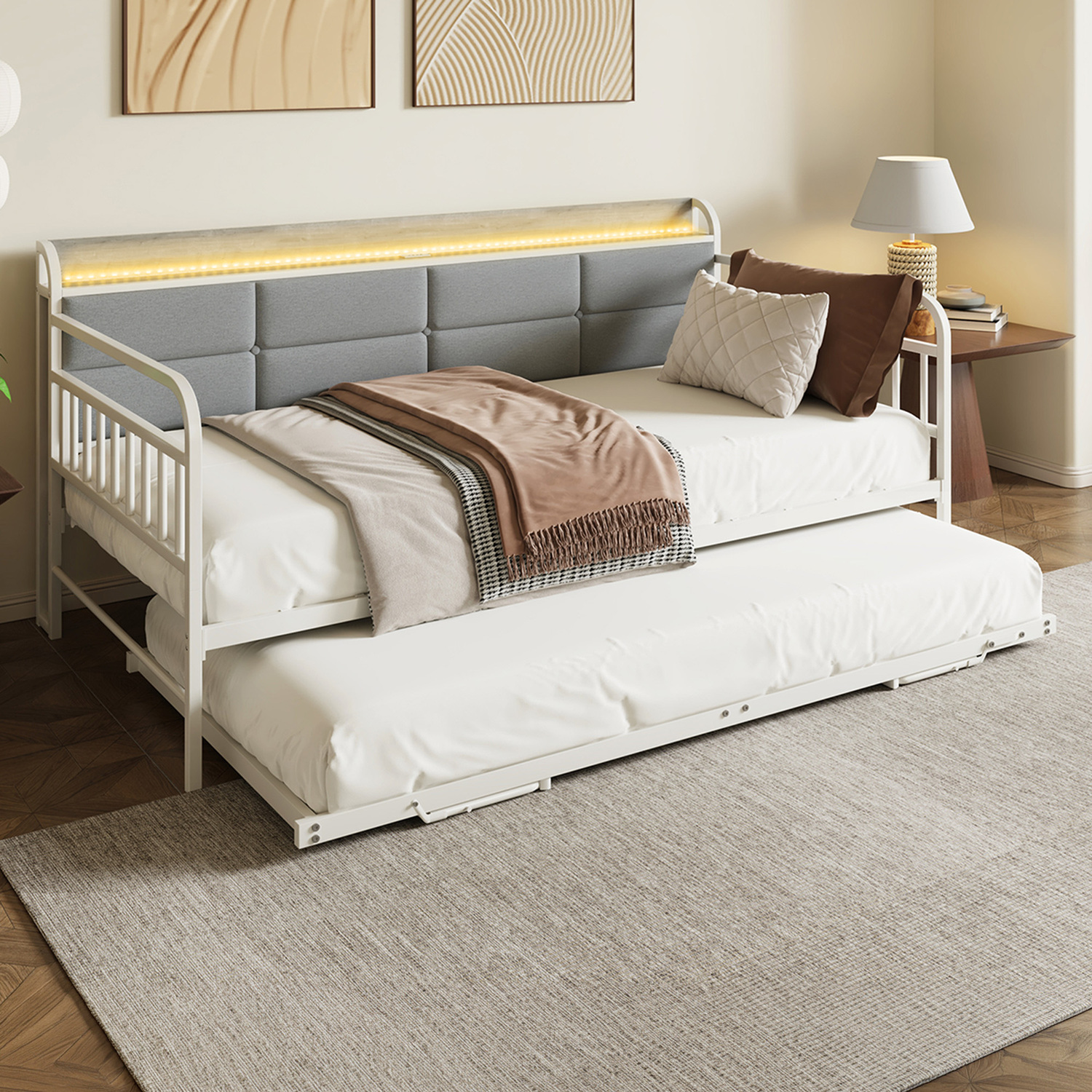 Corentin Single Sofa Bed with Trundle