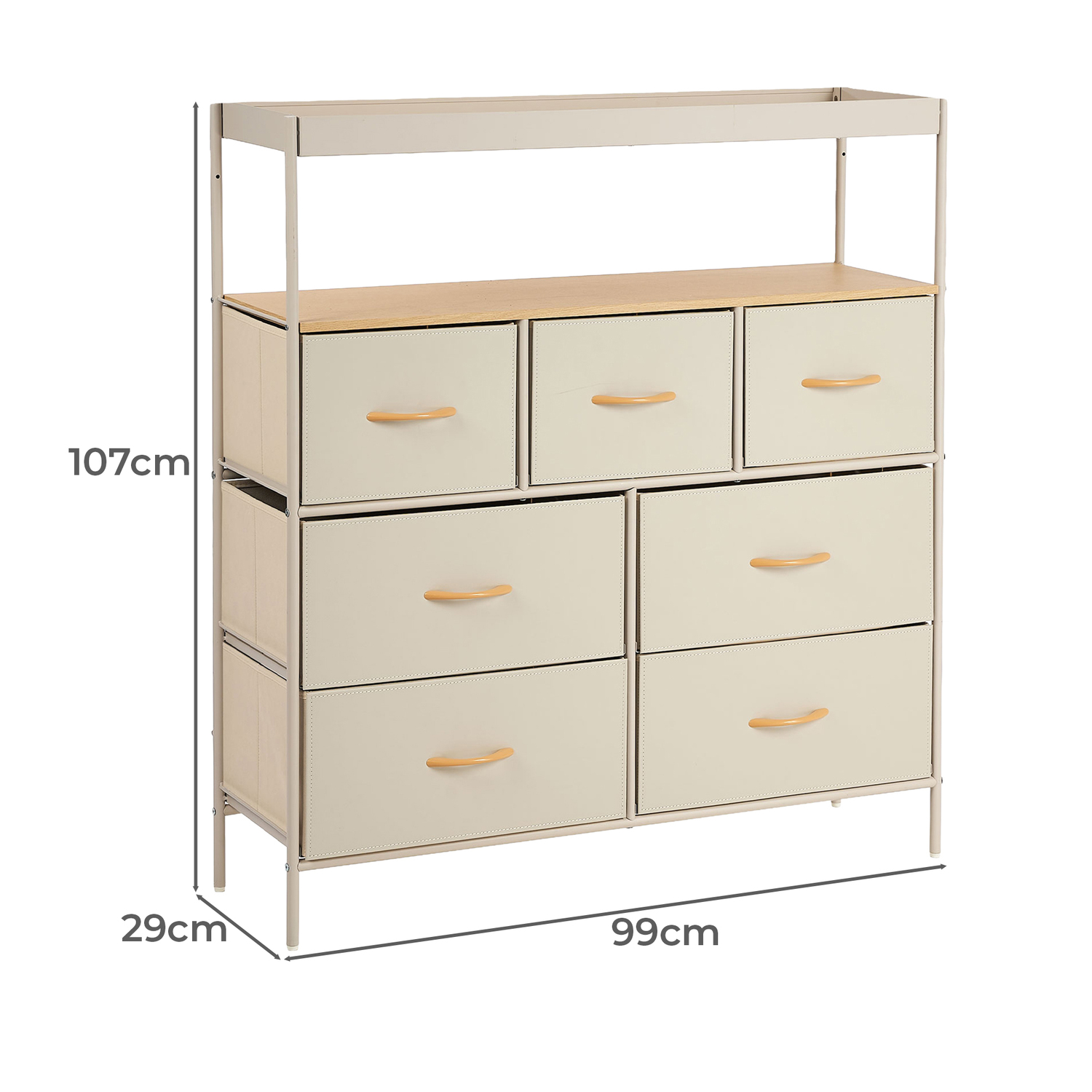 Kea Steel 7 Drawer Chest