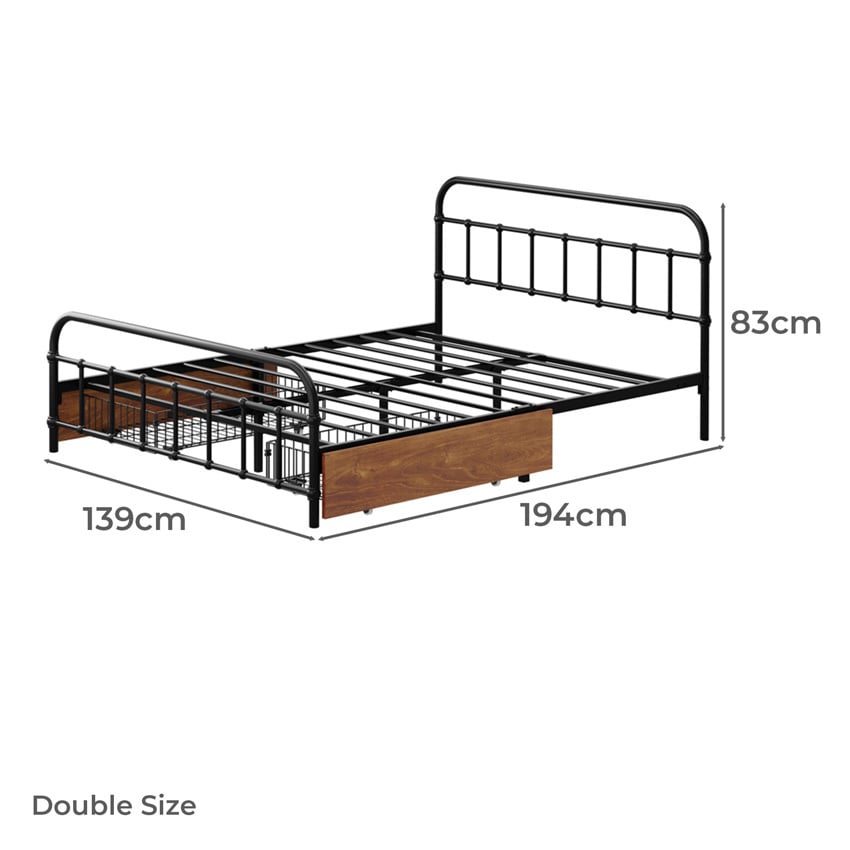 Arnaud Bed Frame with Drawers