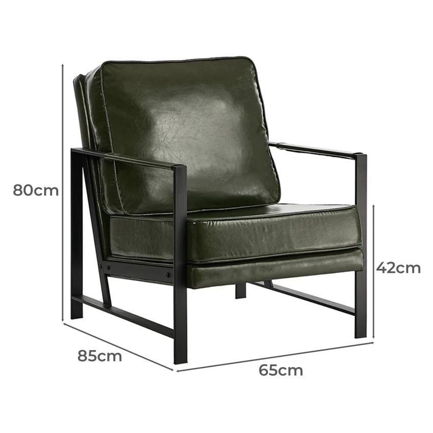 Kaeli Faux Leather Armchair
