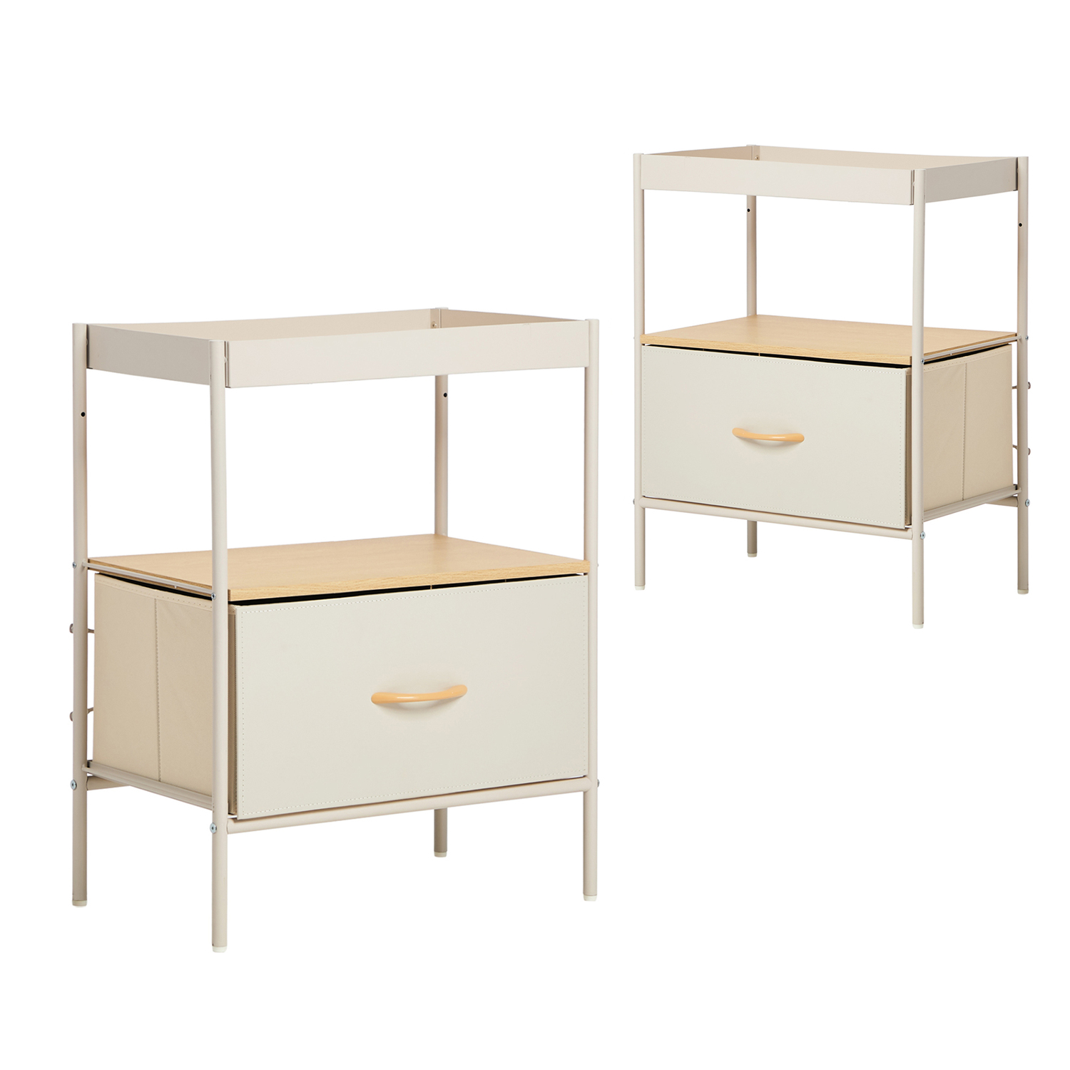 Kea Steel 2 Drawer Bedside Tables