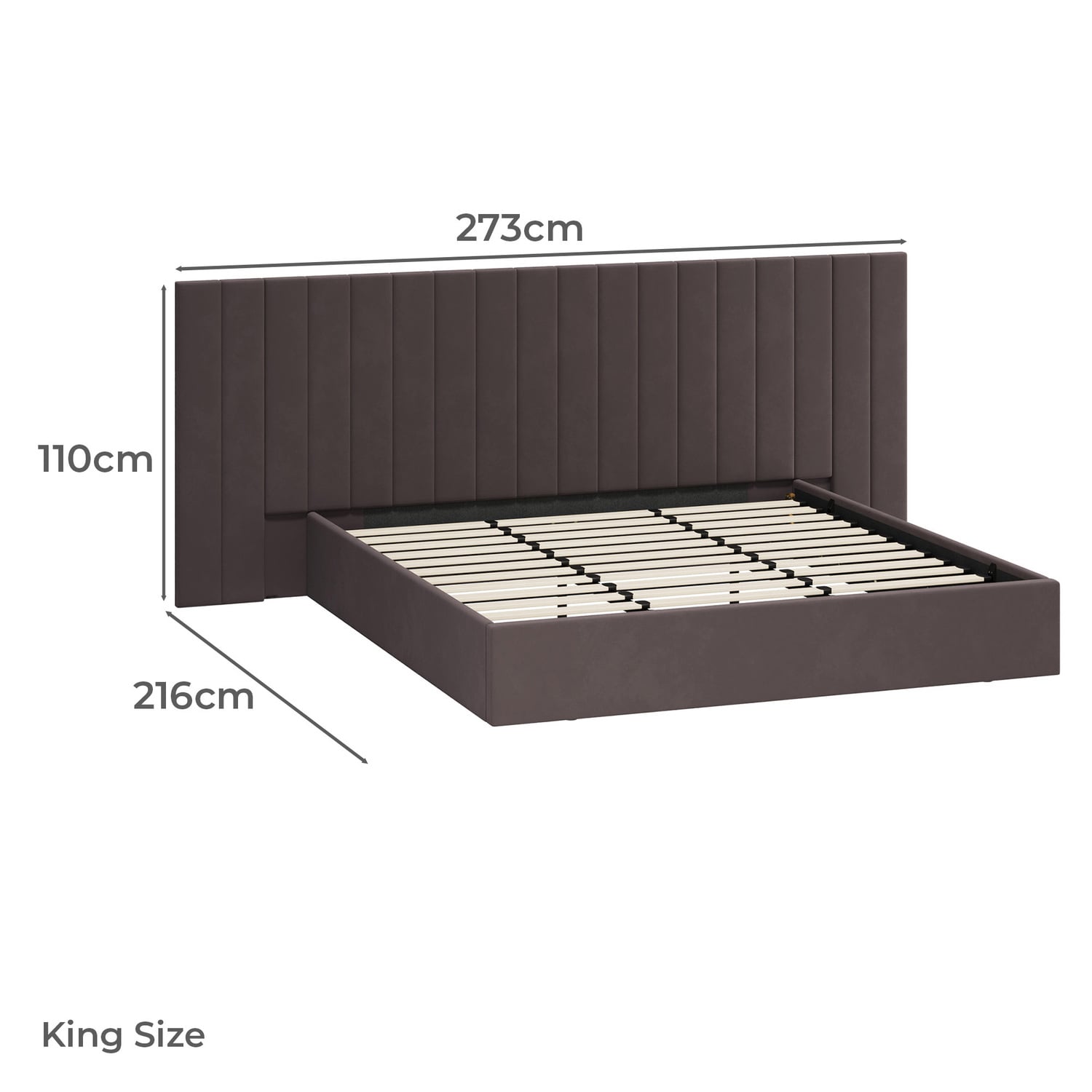 Henri Velvet Gas Lift Storage Bed Frame