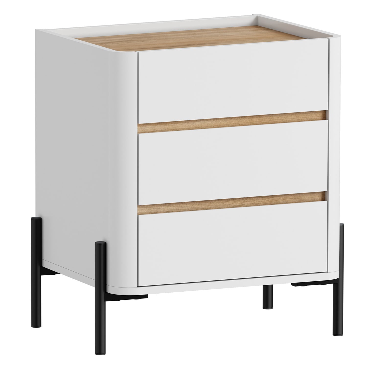 Capucine 3 Drawer Bedside Table