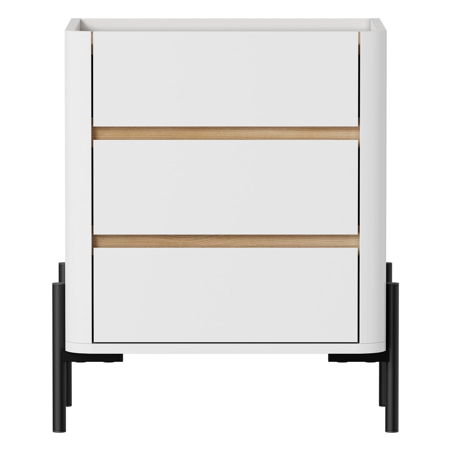 Capucine 3 Drawer Bedside Table