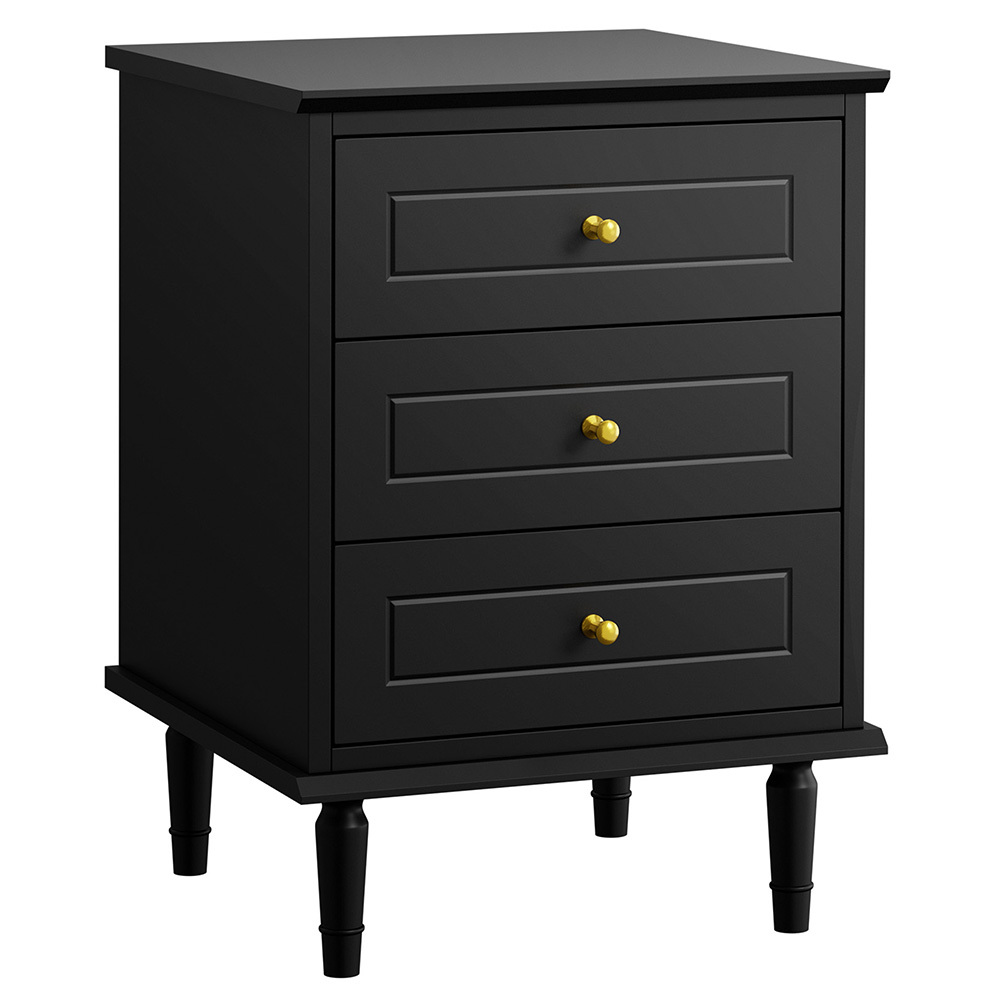 Alaina 3 Drawer Bedside Table