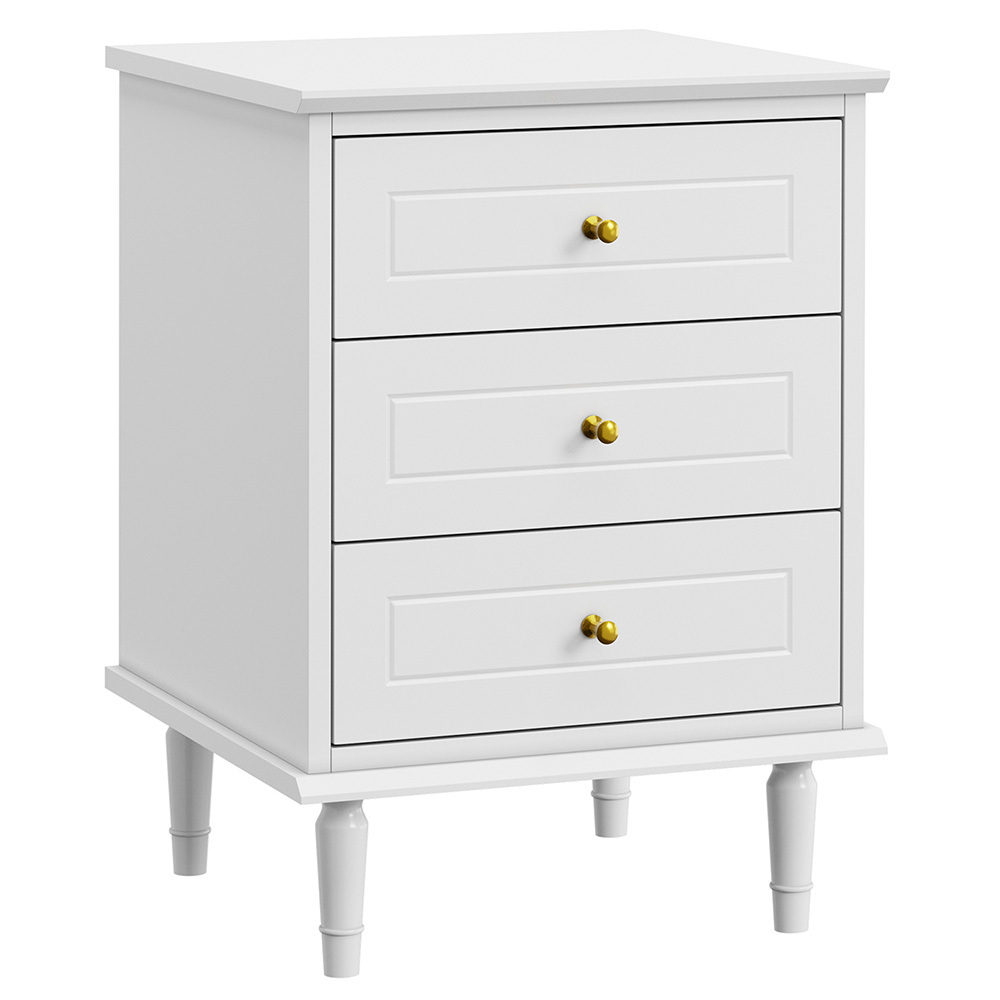 Alaina 3 Drawer Bedside Table