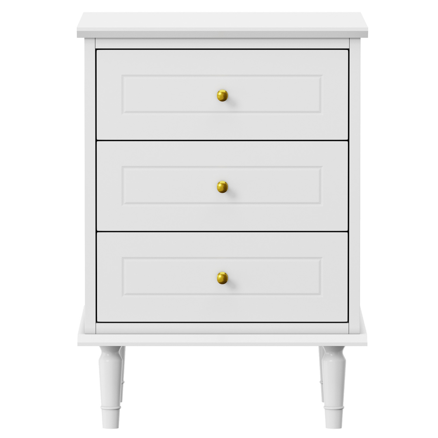 Alaina 3 Drawer Bedside Table